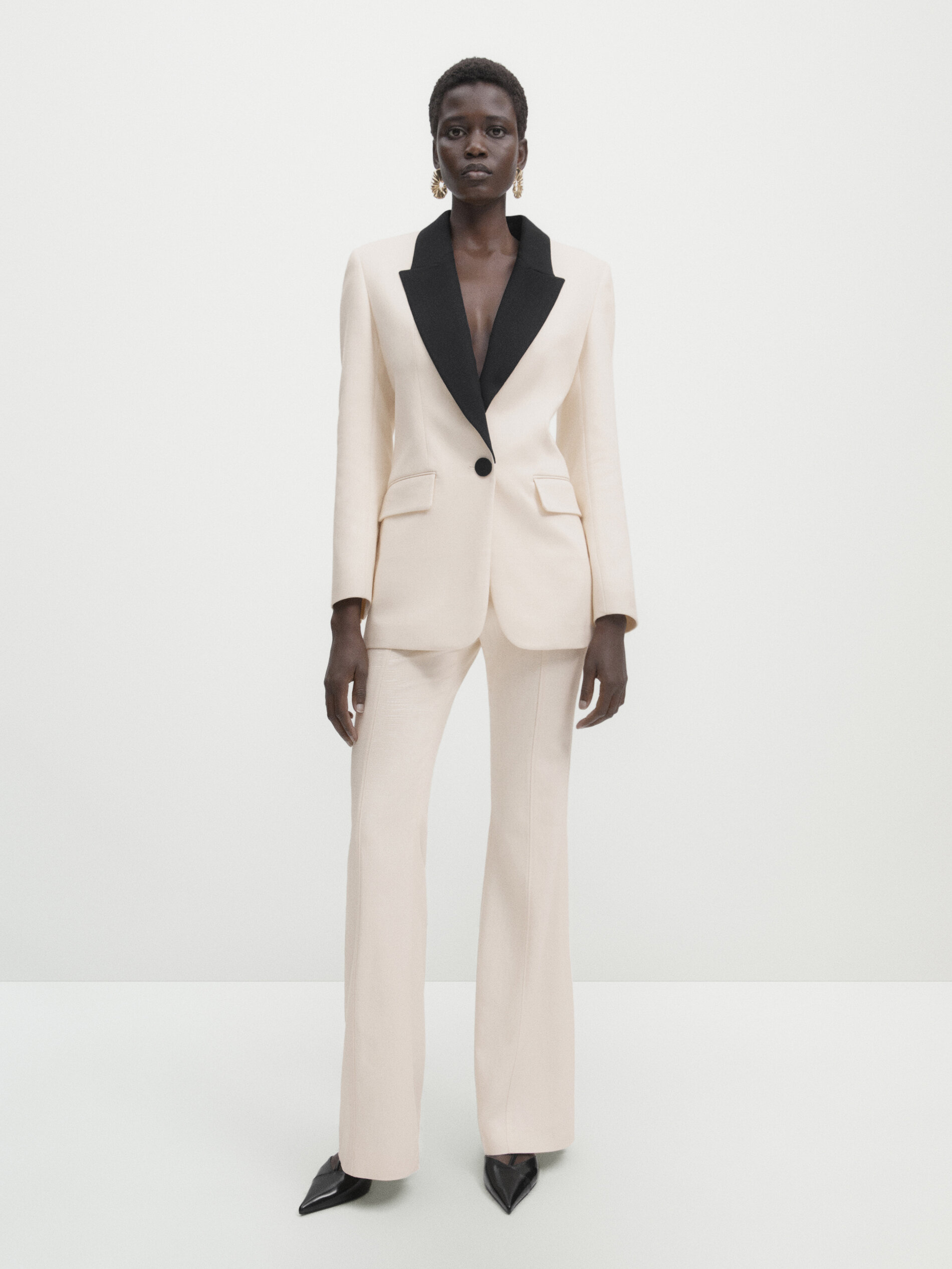 Ladies white 2024 tuxedo suit