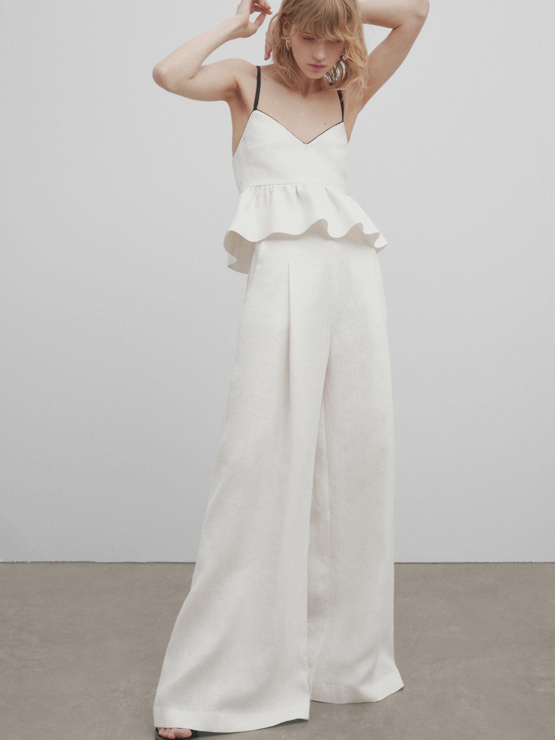 Massimo dutti wide sales leg trousers