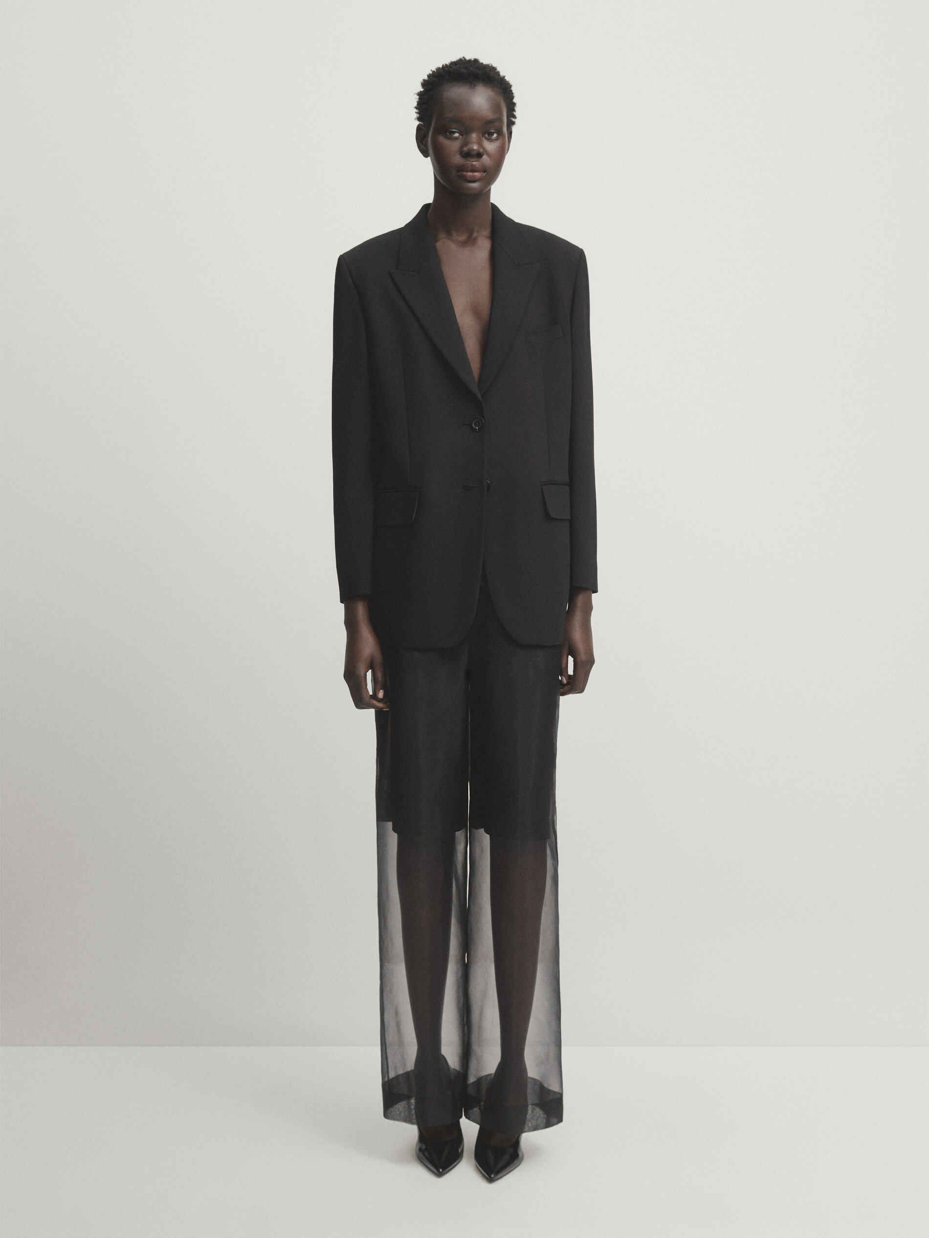 Chemise deals organza noir