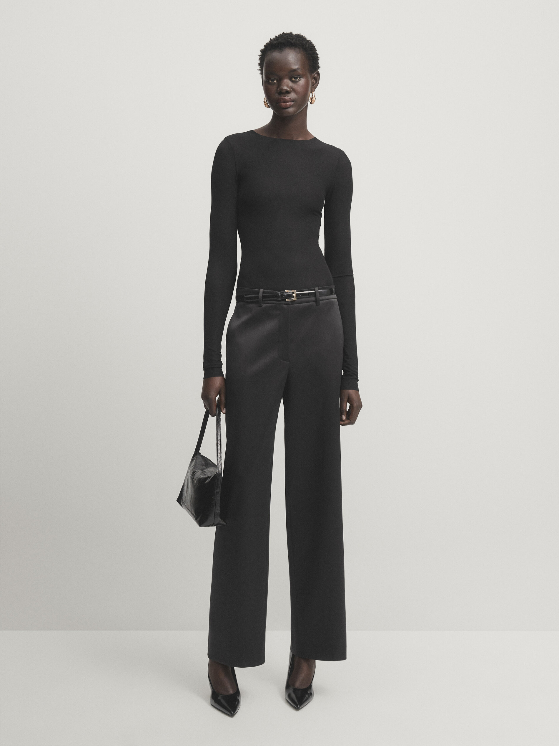 Massimo dutti leather hotsell trousers