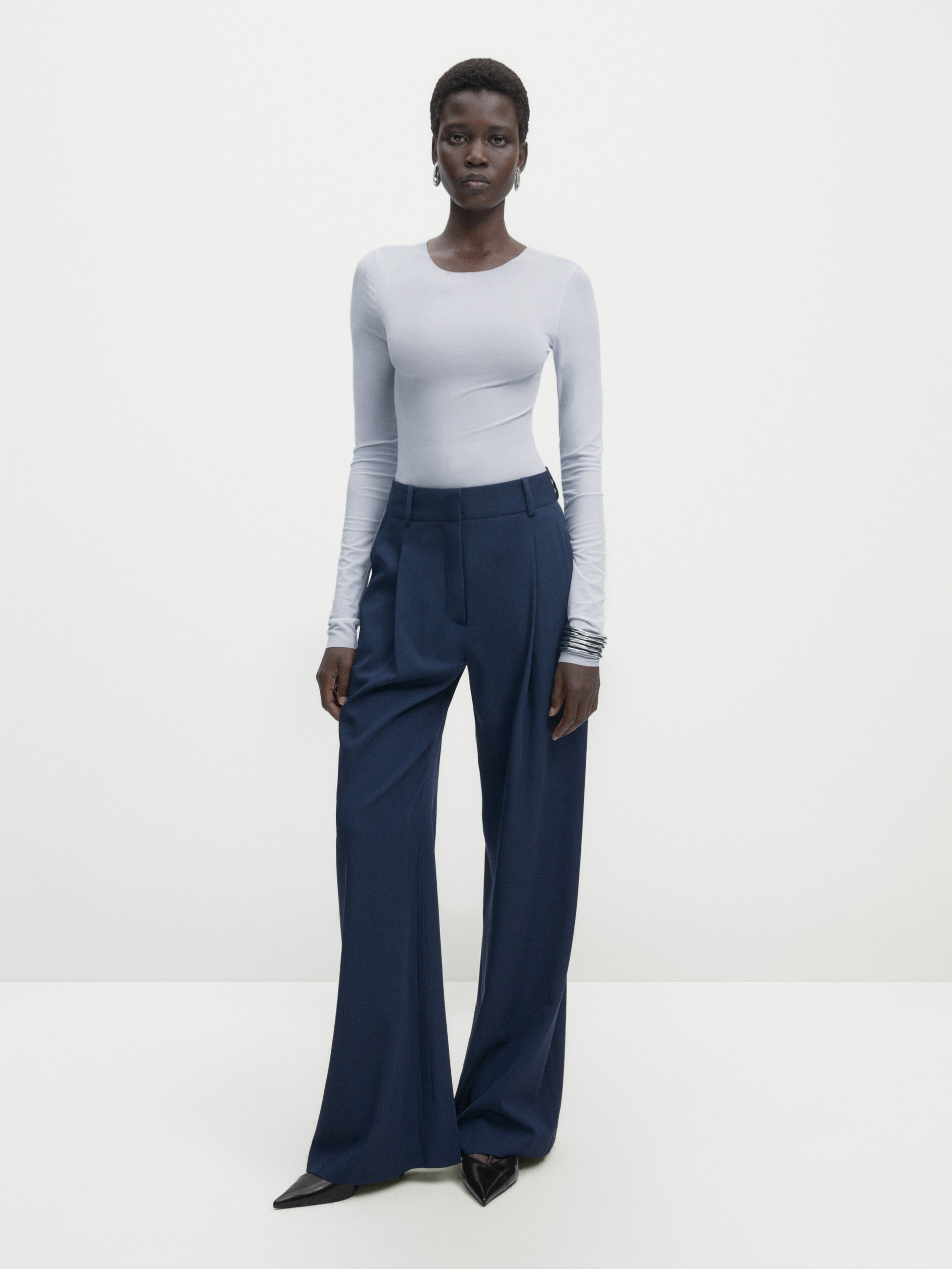 Pantalon palazzo massimo dutti best sale