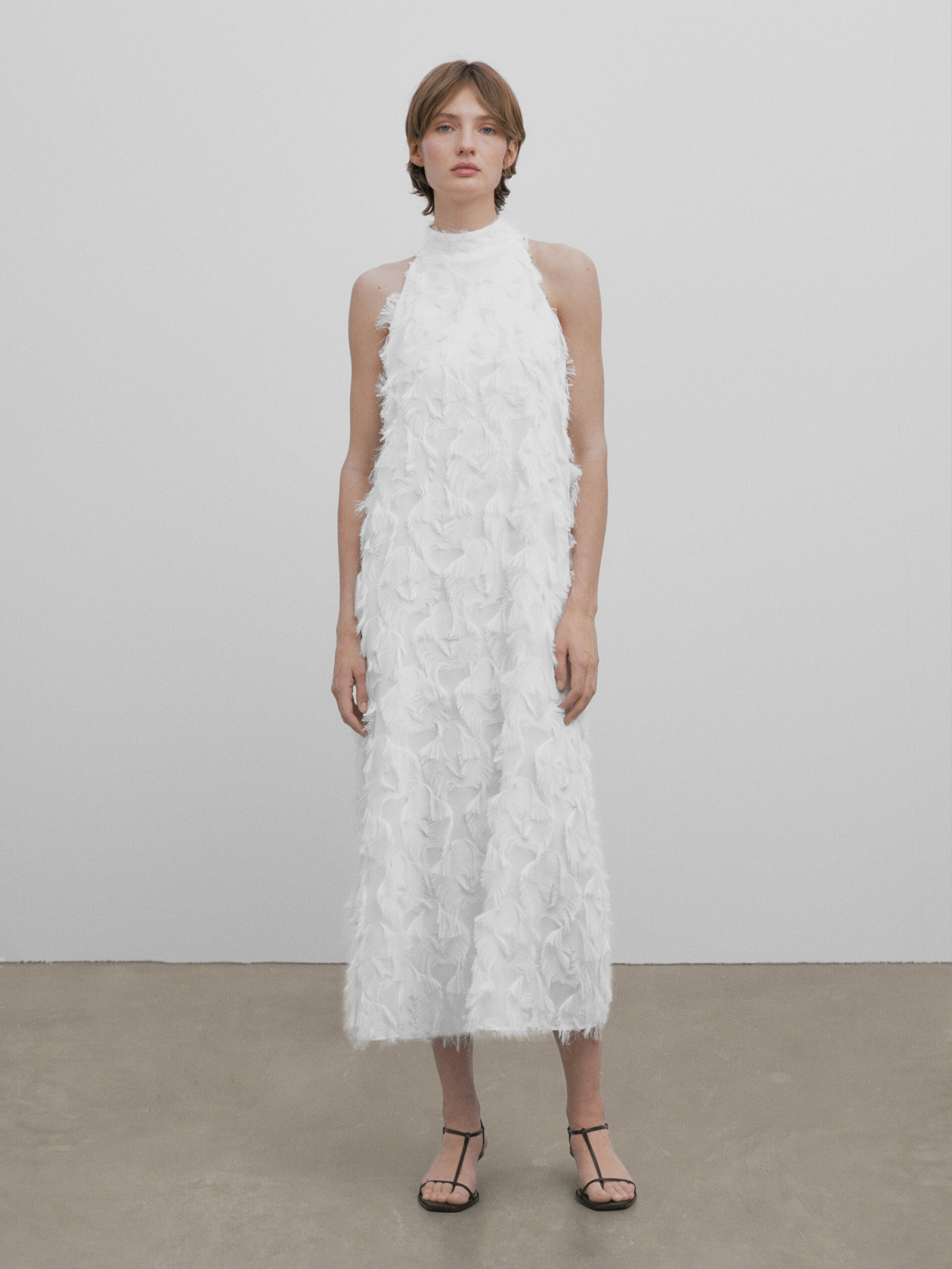 Massimo dutti vestido hot sale blanco