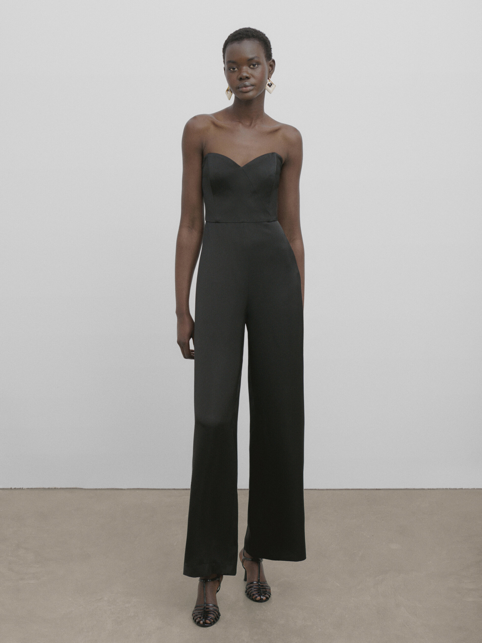 Massimo dutti jumpsuit black hot sale