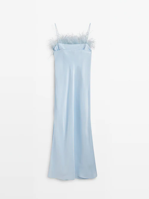 Spaghetti Kleid lang in der Farbe soft cyan - aus der Serie Juliet von HANRO