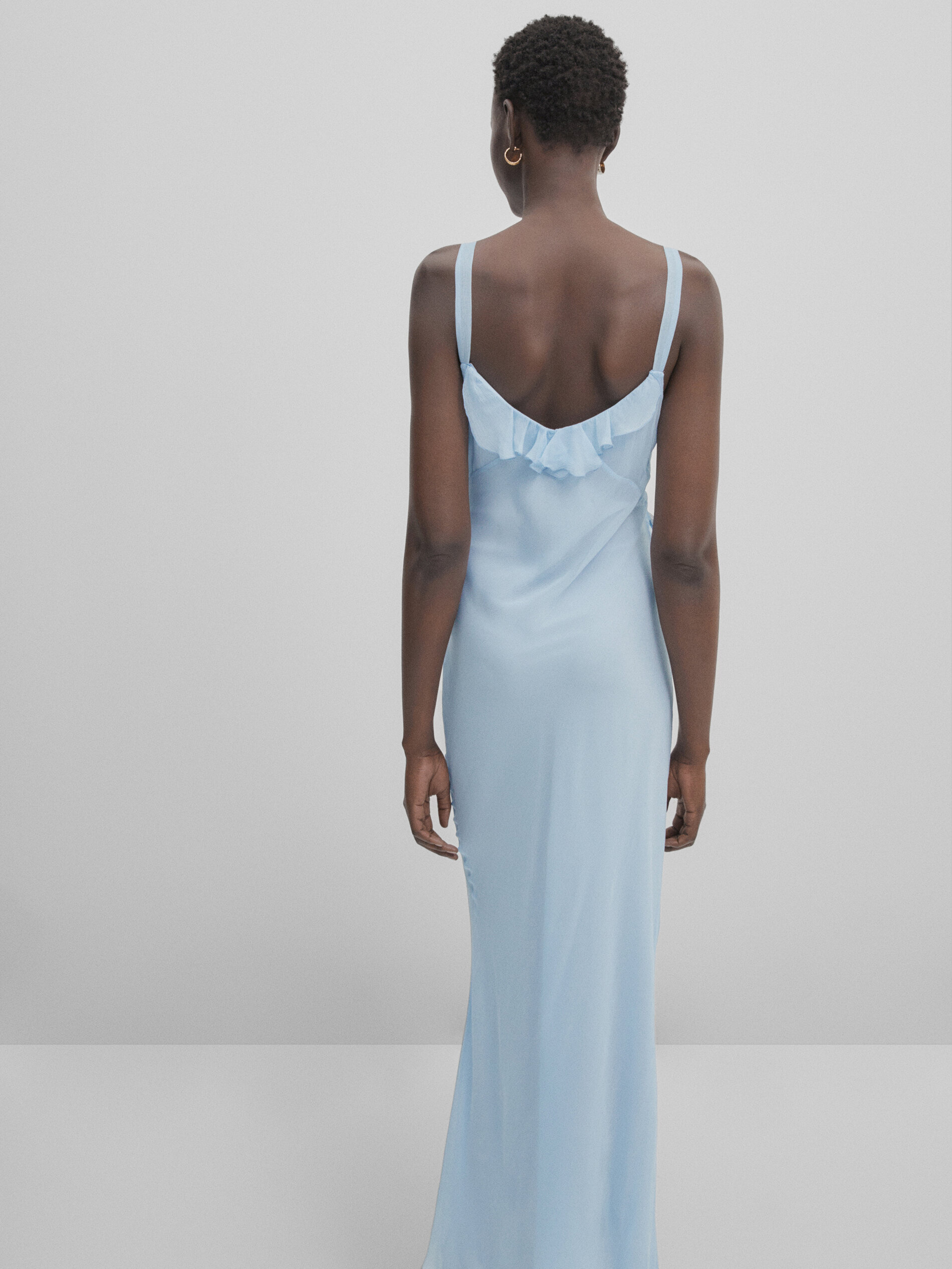 Massimo dutti blue dress clearance
