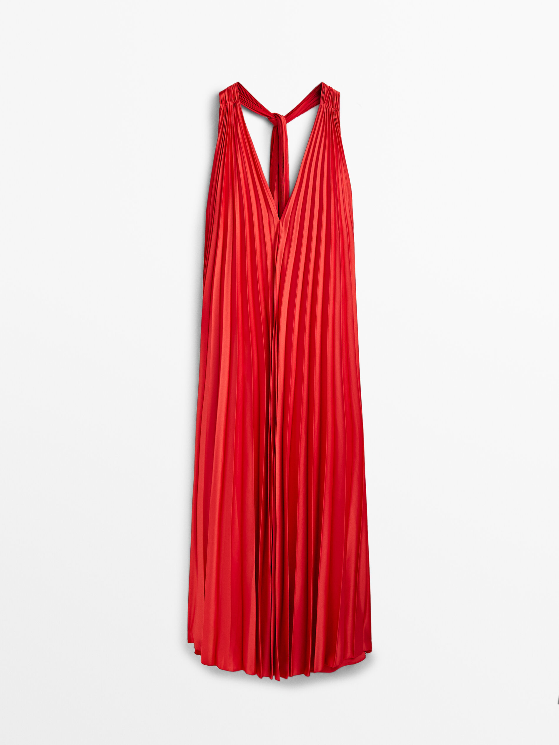Vestido cuello hotsell halter massimo dutti