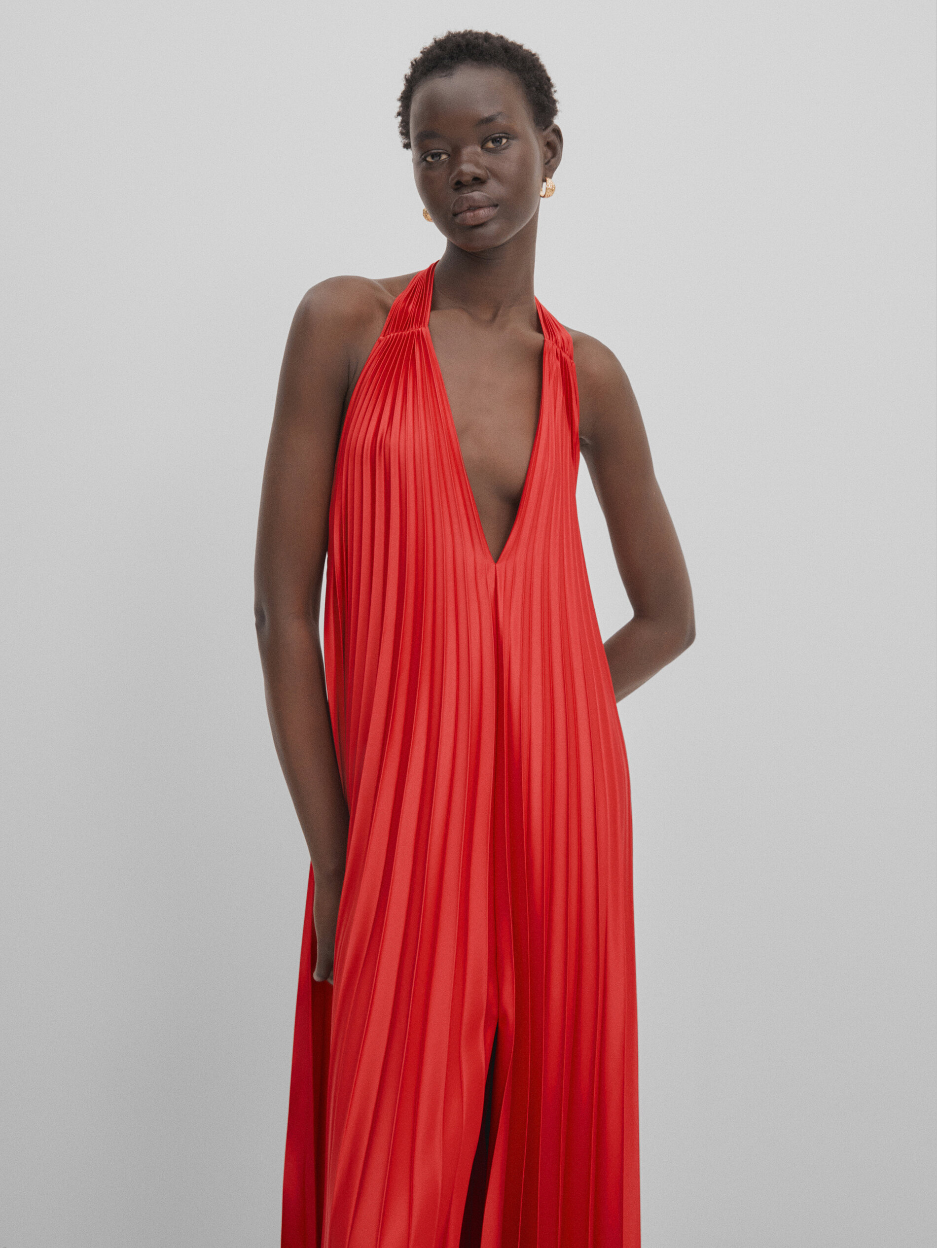 Massimo dutti red clearance dress
