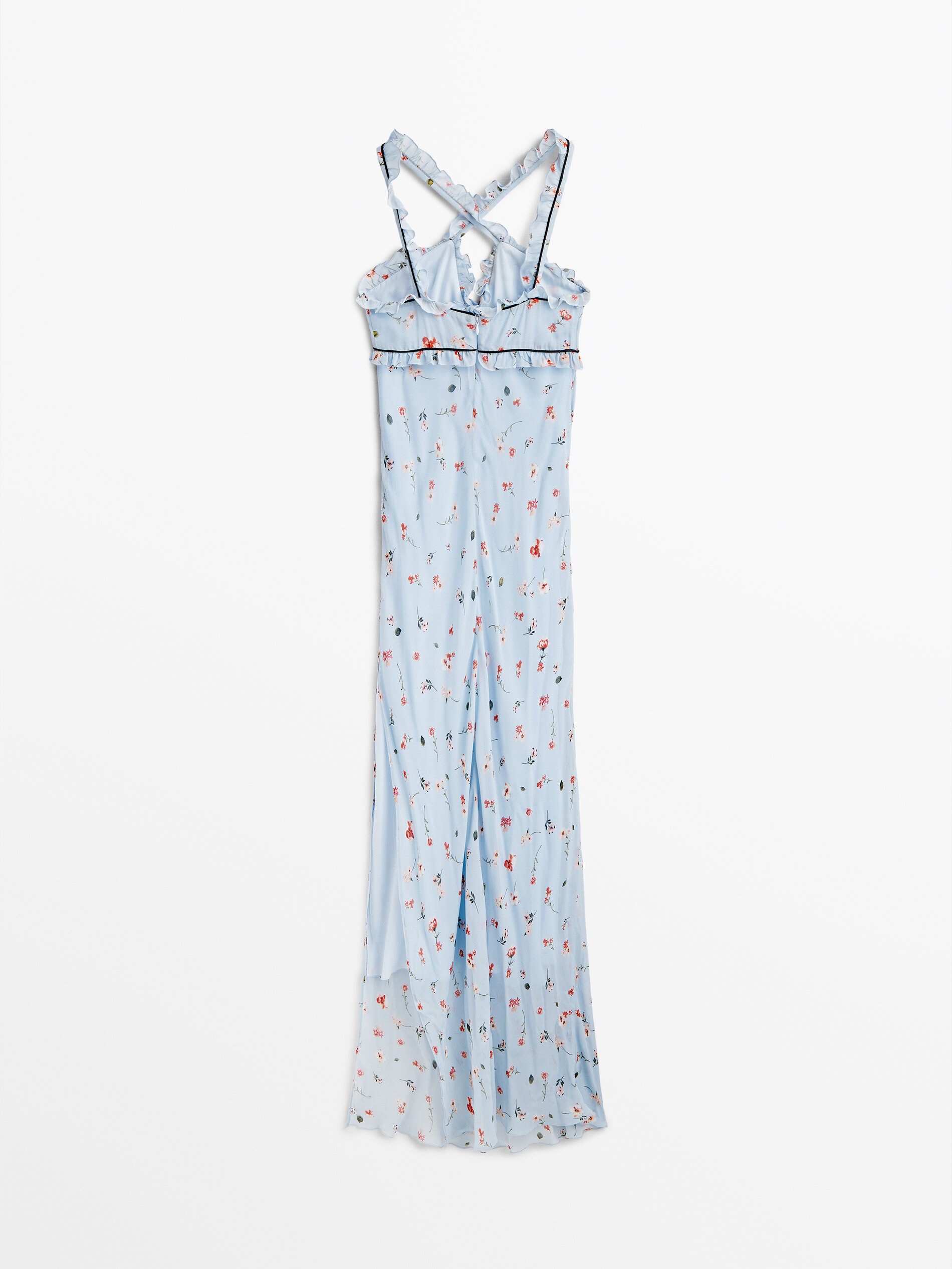 Massimo dutti black floral dress 2025