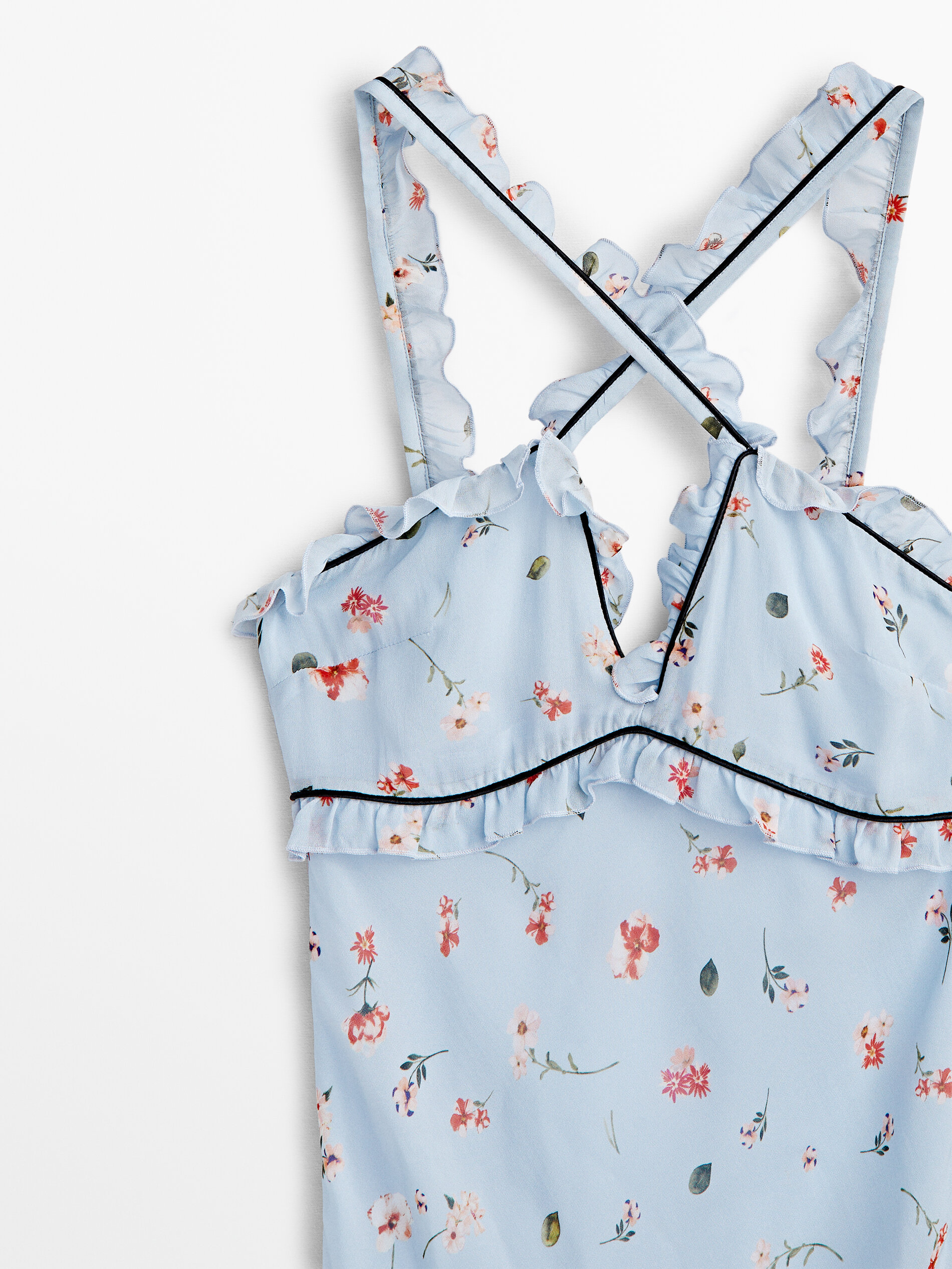 Long strappy floral print dress Studio