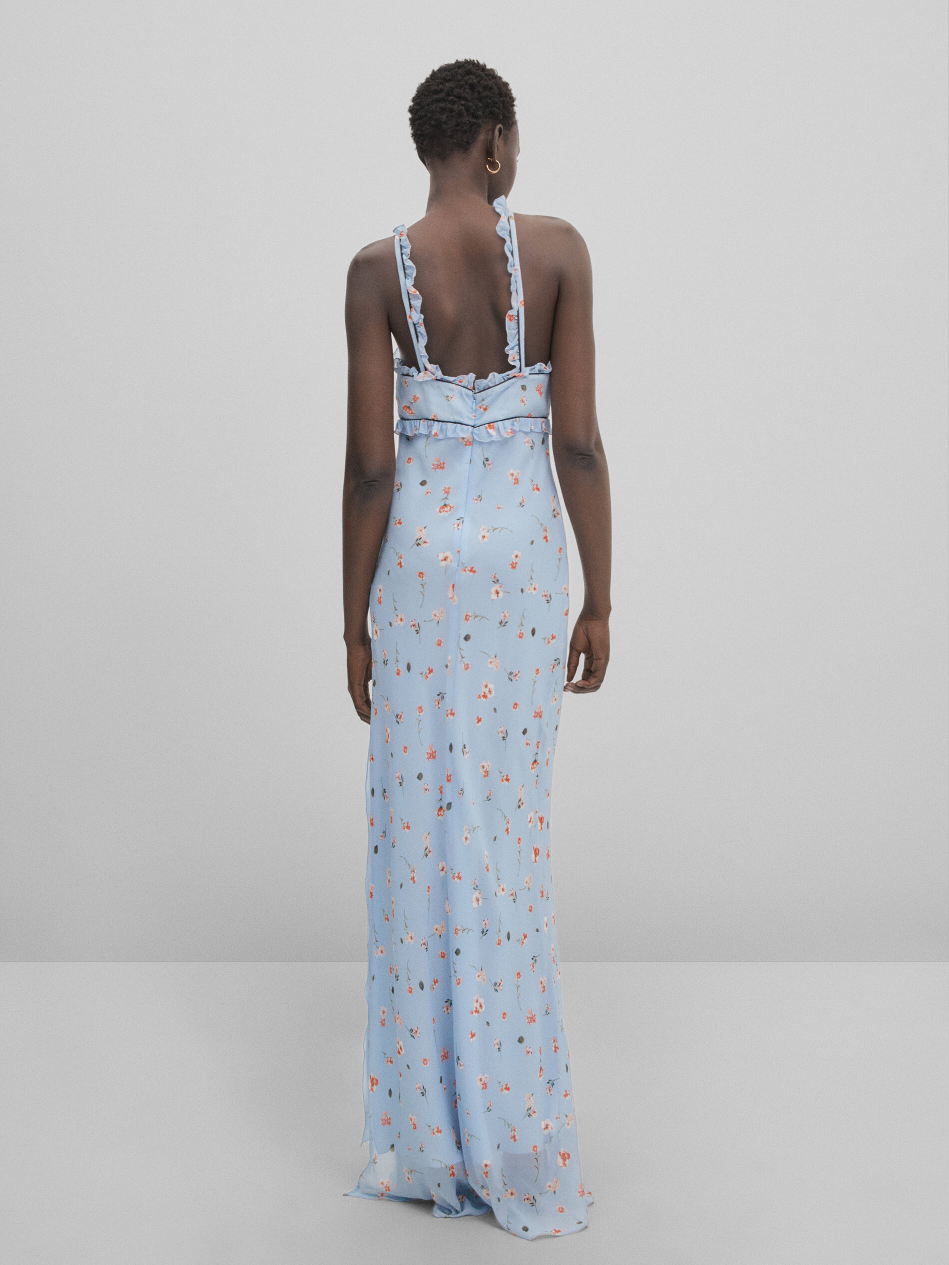 Floral print 2025 dress massimo dutti