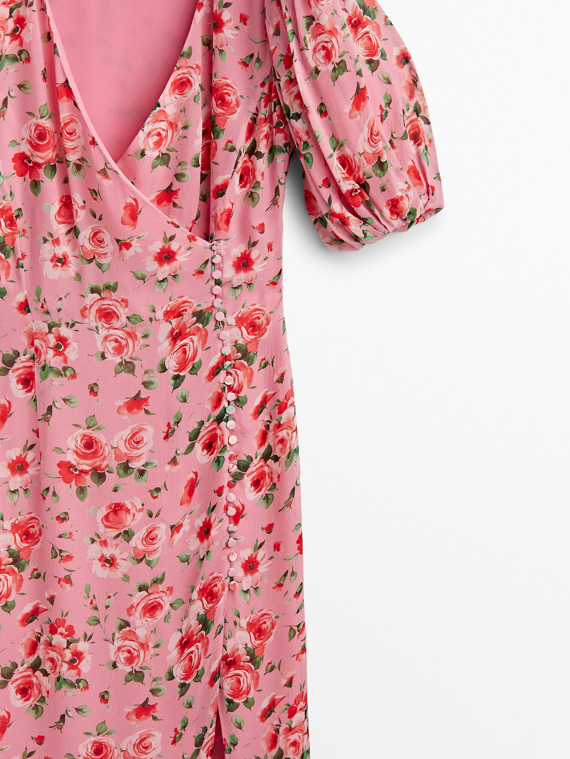 Stradivarius vestido manga abullonada outlet