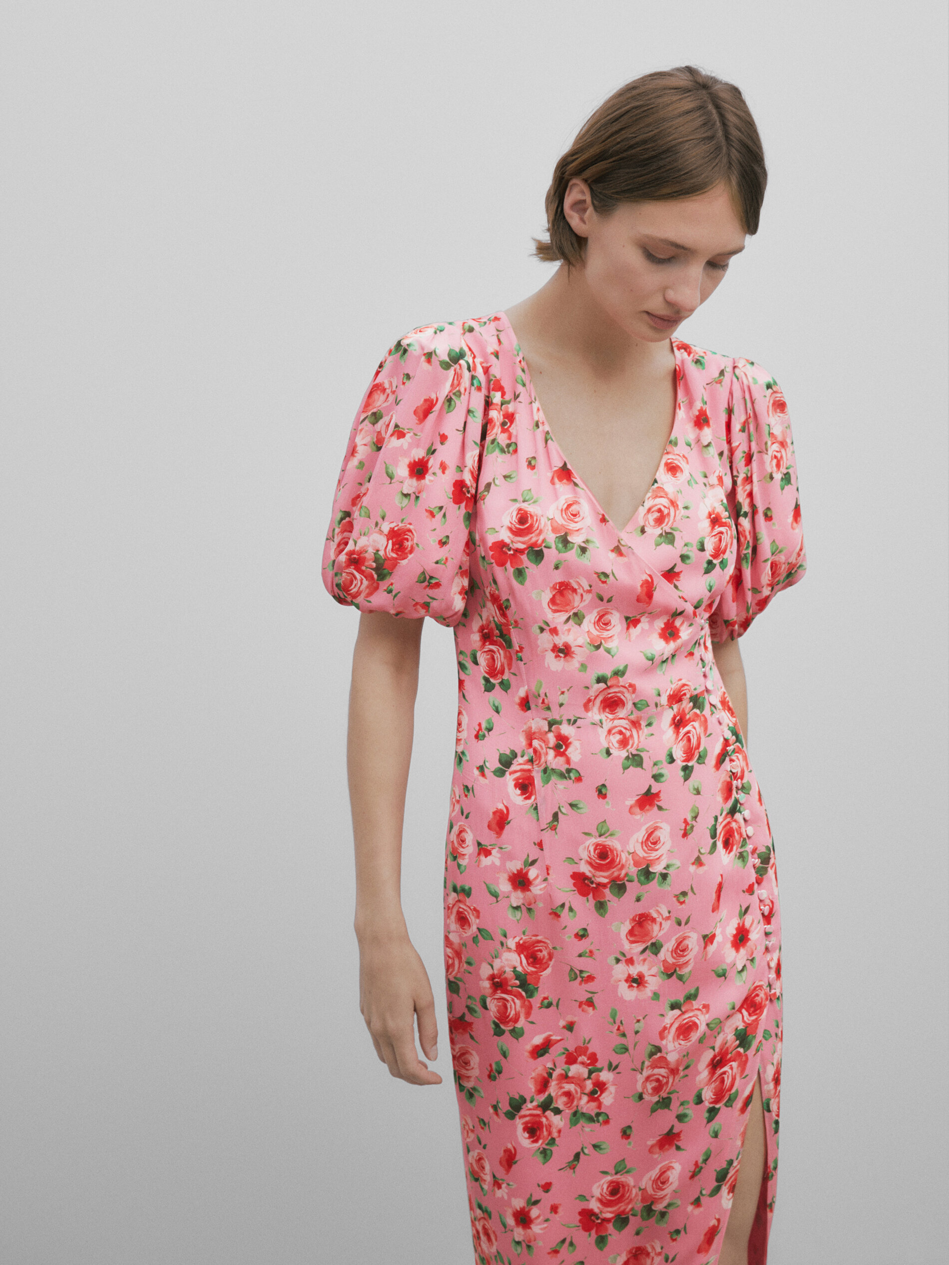 Massimo dutti sales black floral dress