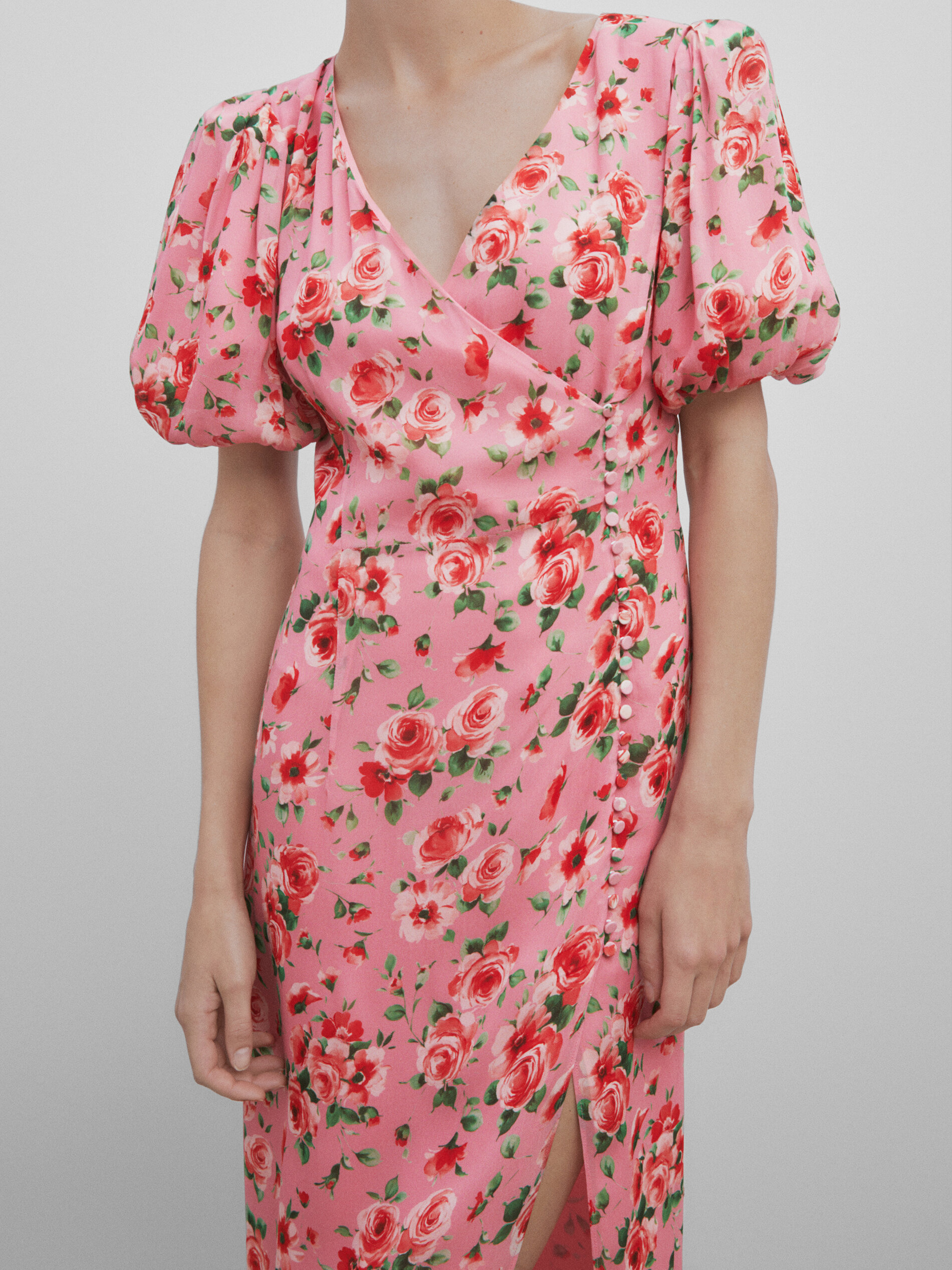 Floral print dress massimo dutti shop