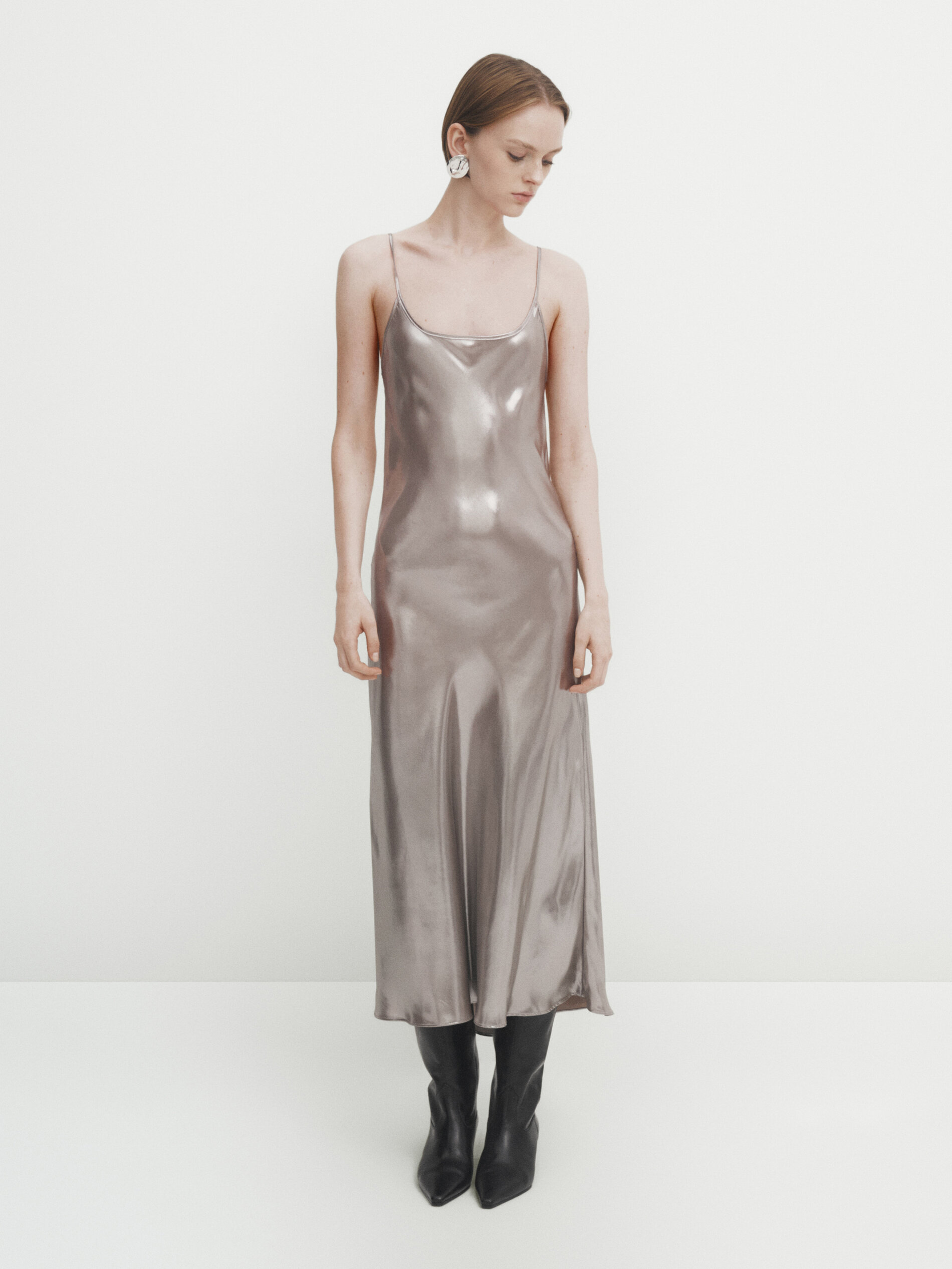 Vestido lencero sales massimo dutti