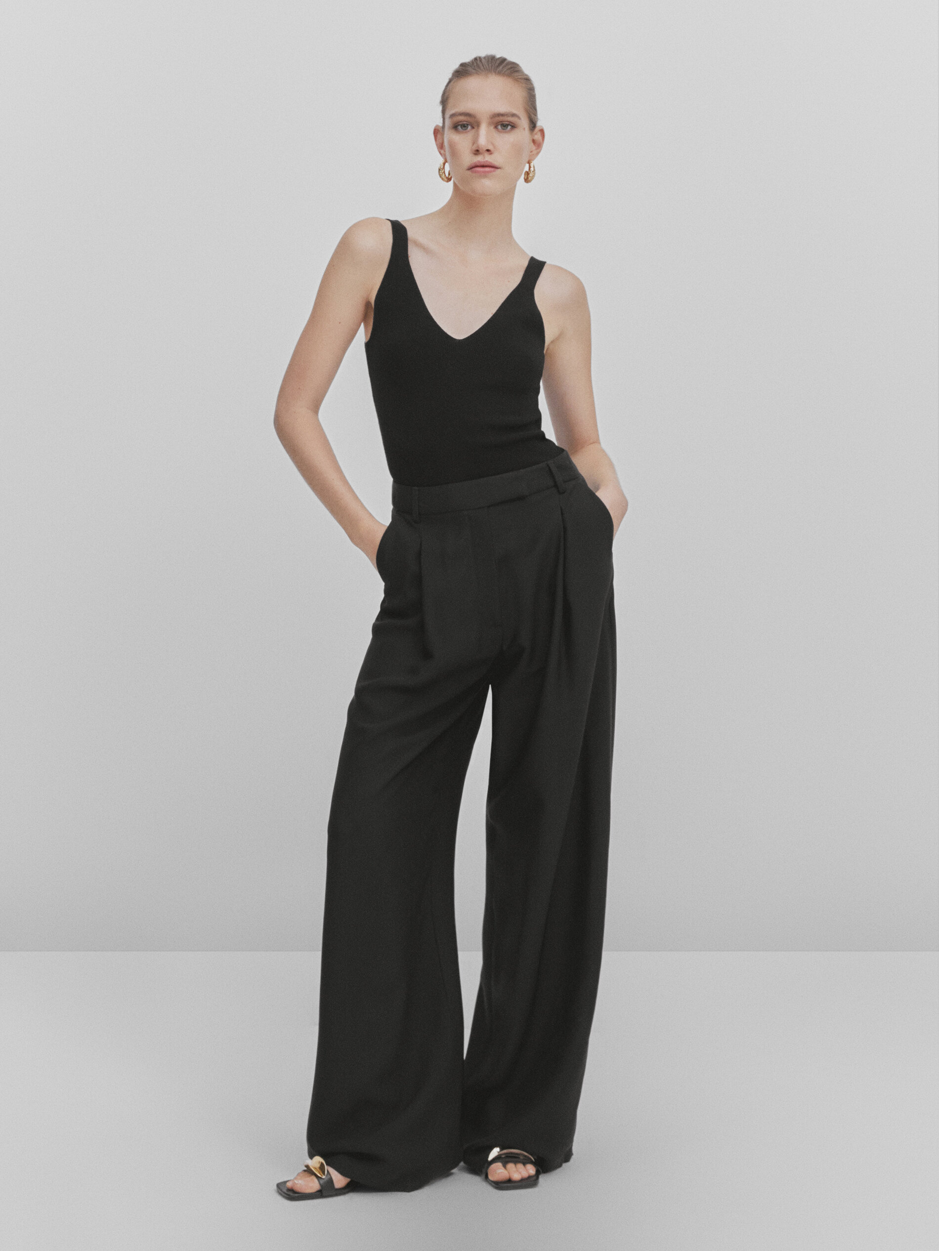 Top in maglia con bretelle Studio
