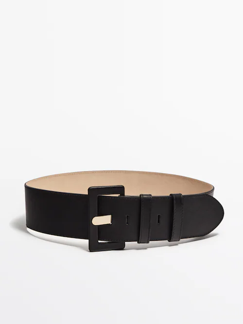 Zara - Leather Belt - Black - Men