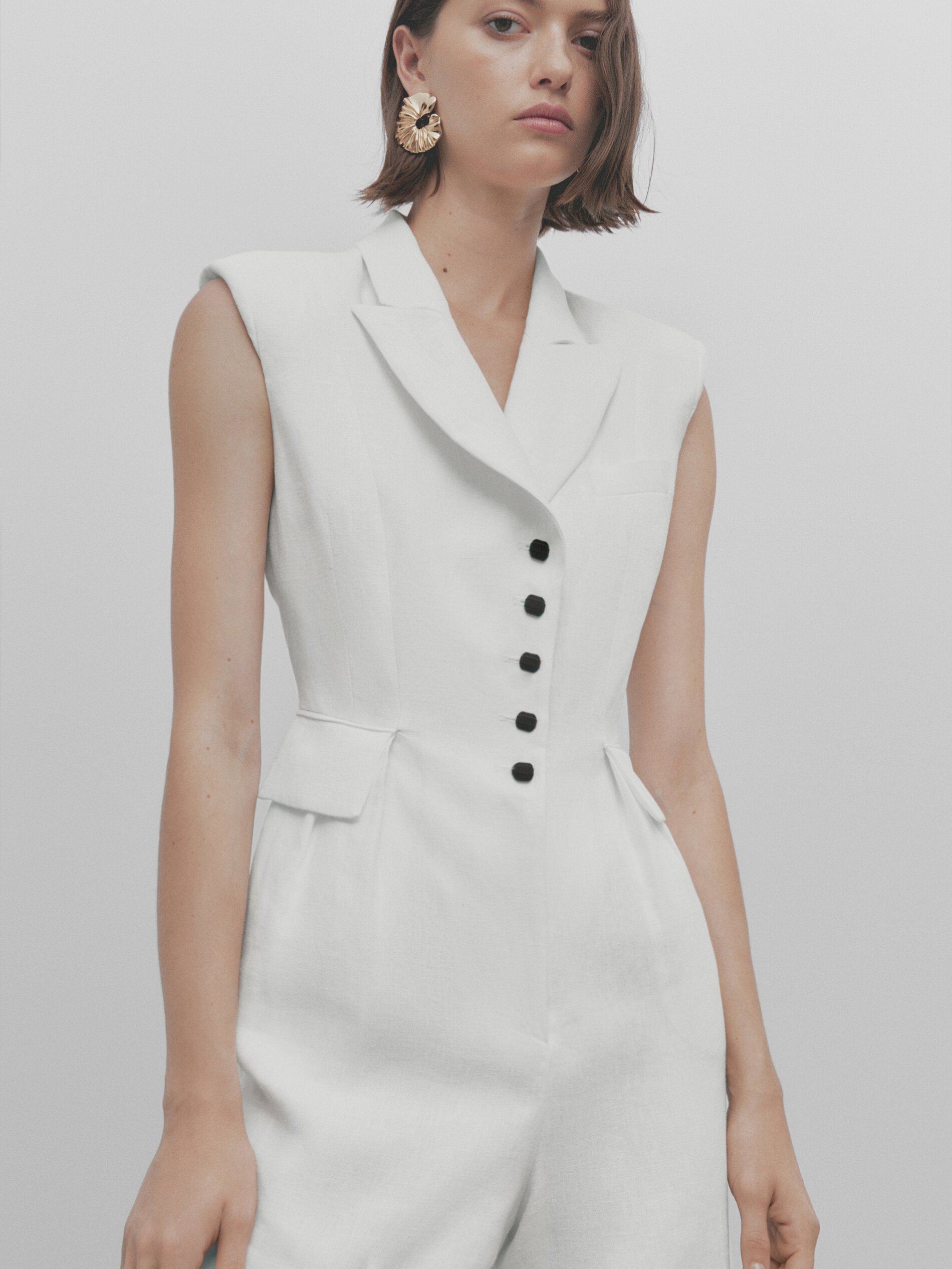 White sales smart jumpsuit