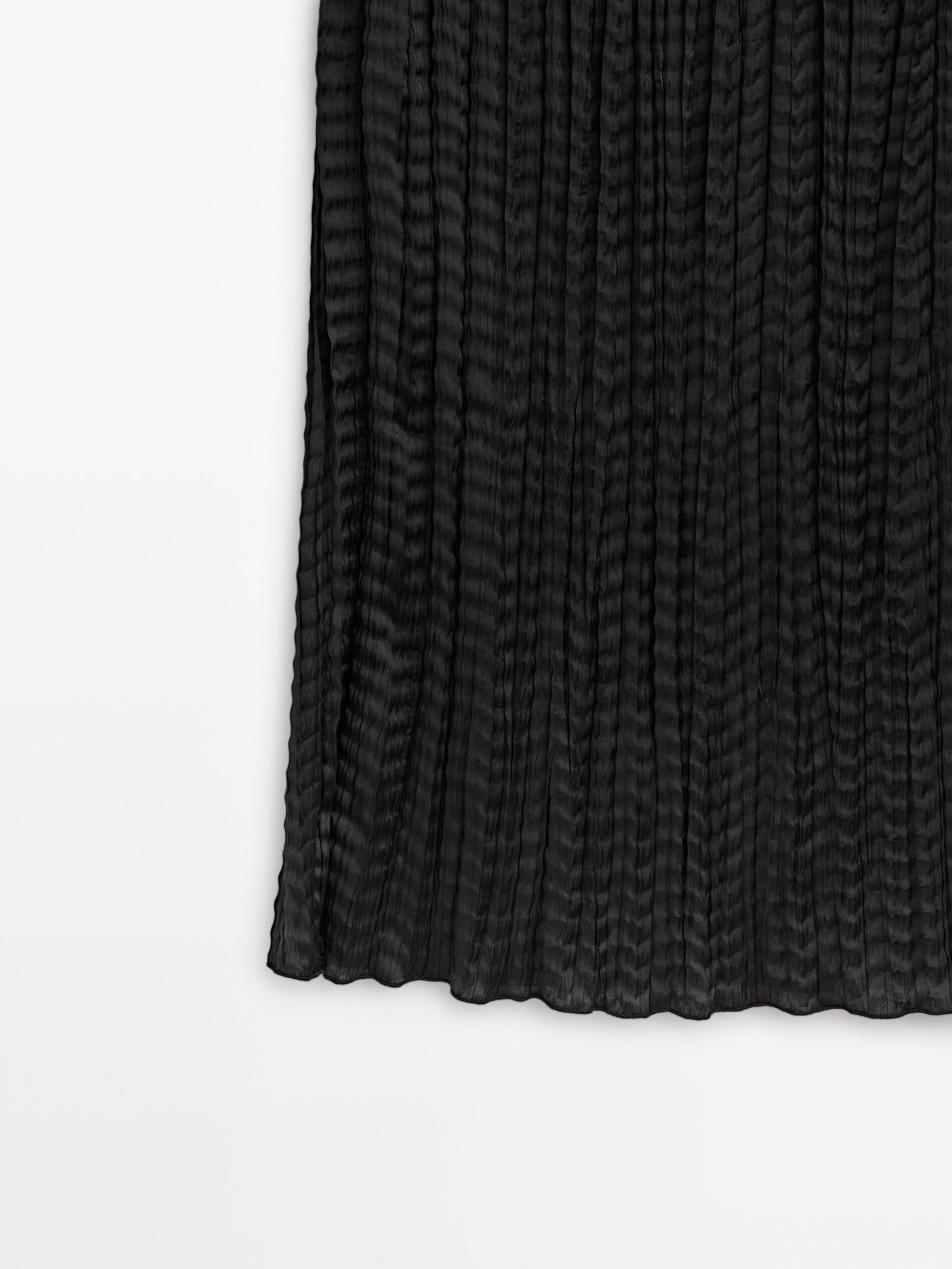 Massimo dutti grey pleated skirt online