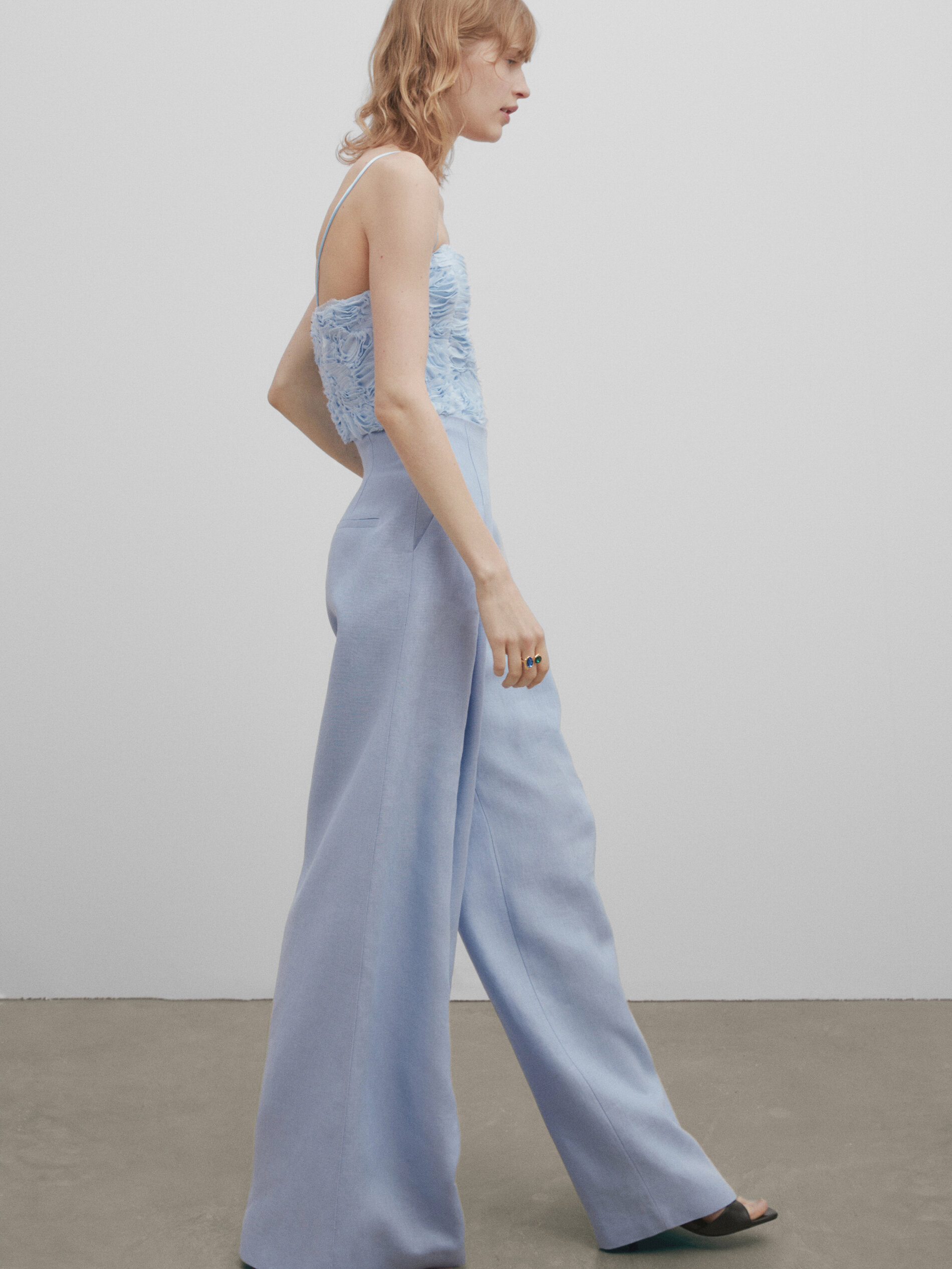 Light blue dressy top hot sale