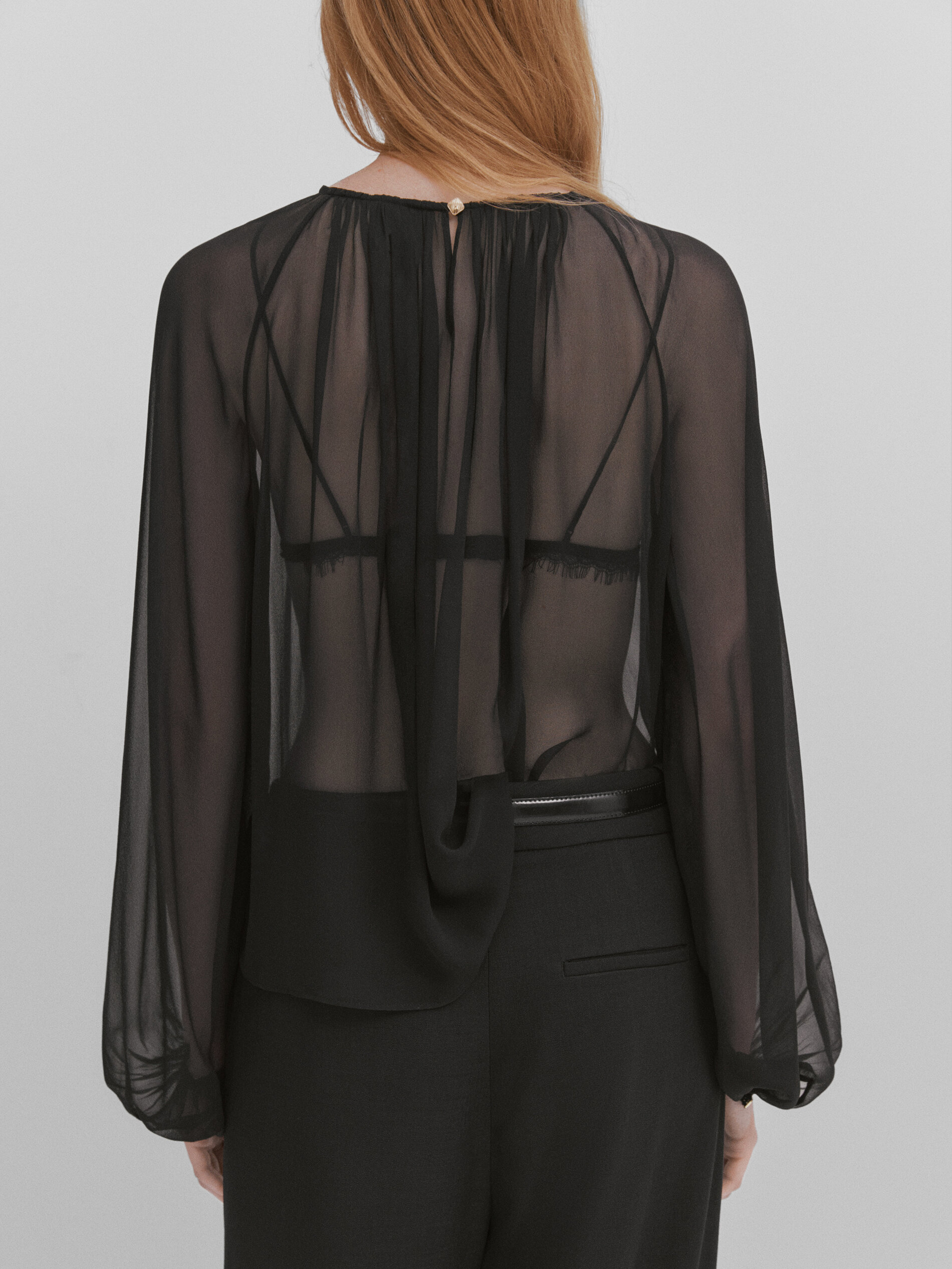 Camisa seda massimo dutti online