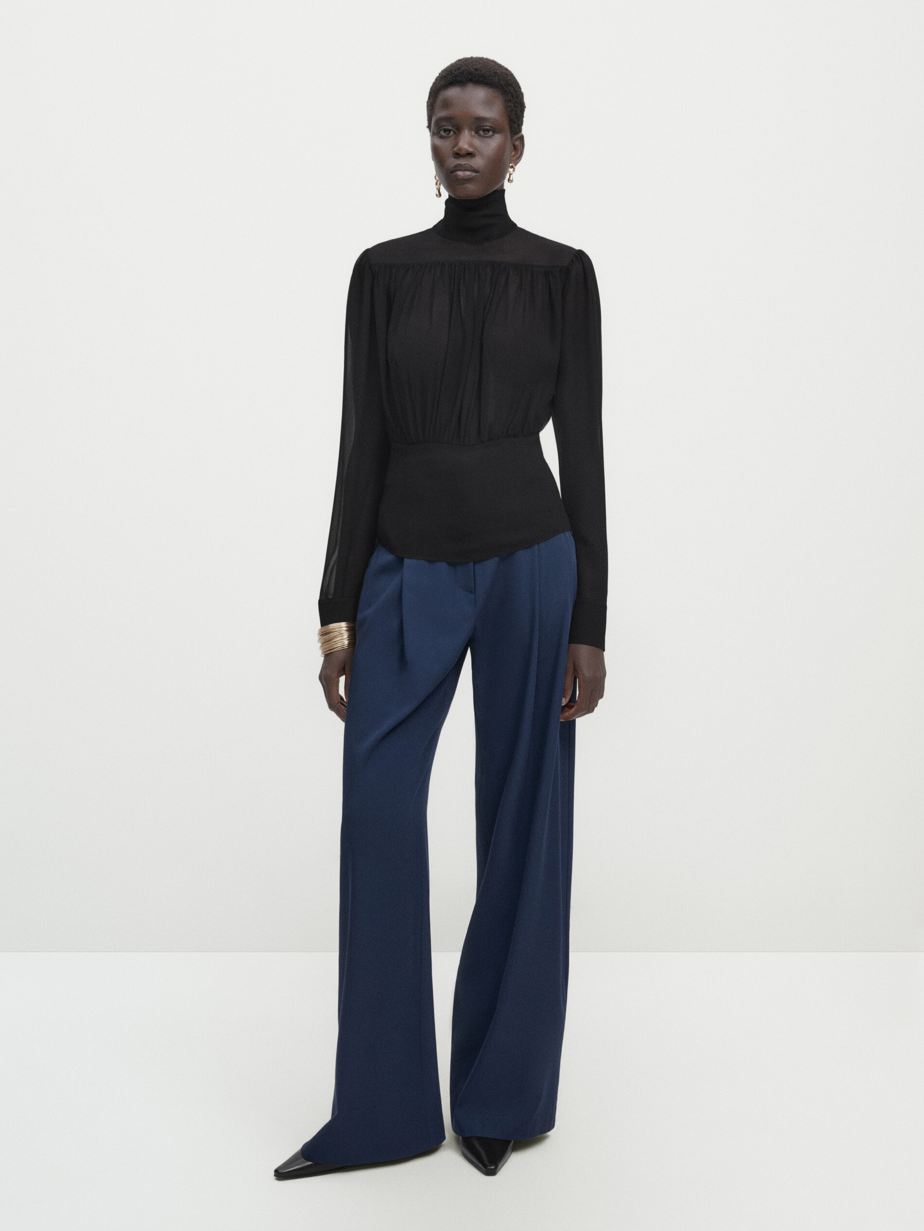 Camisa georgette seda Studio