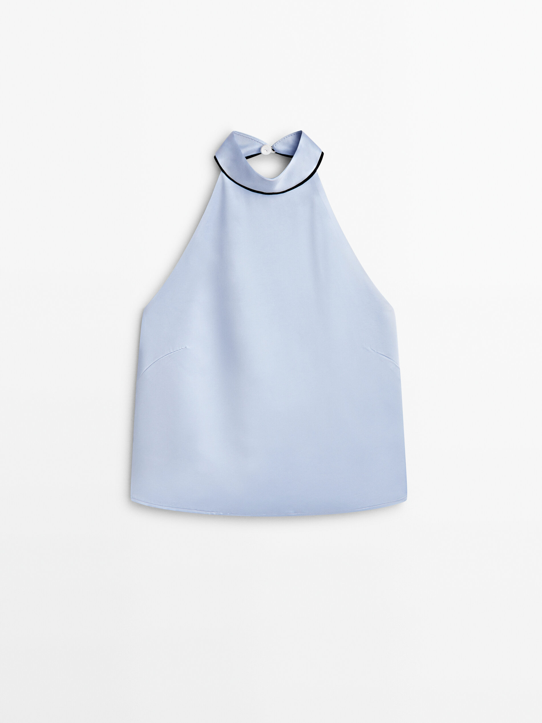 Blusa halter cuello hotsell babero