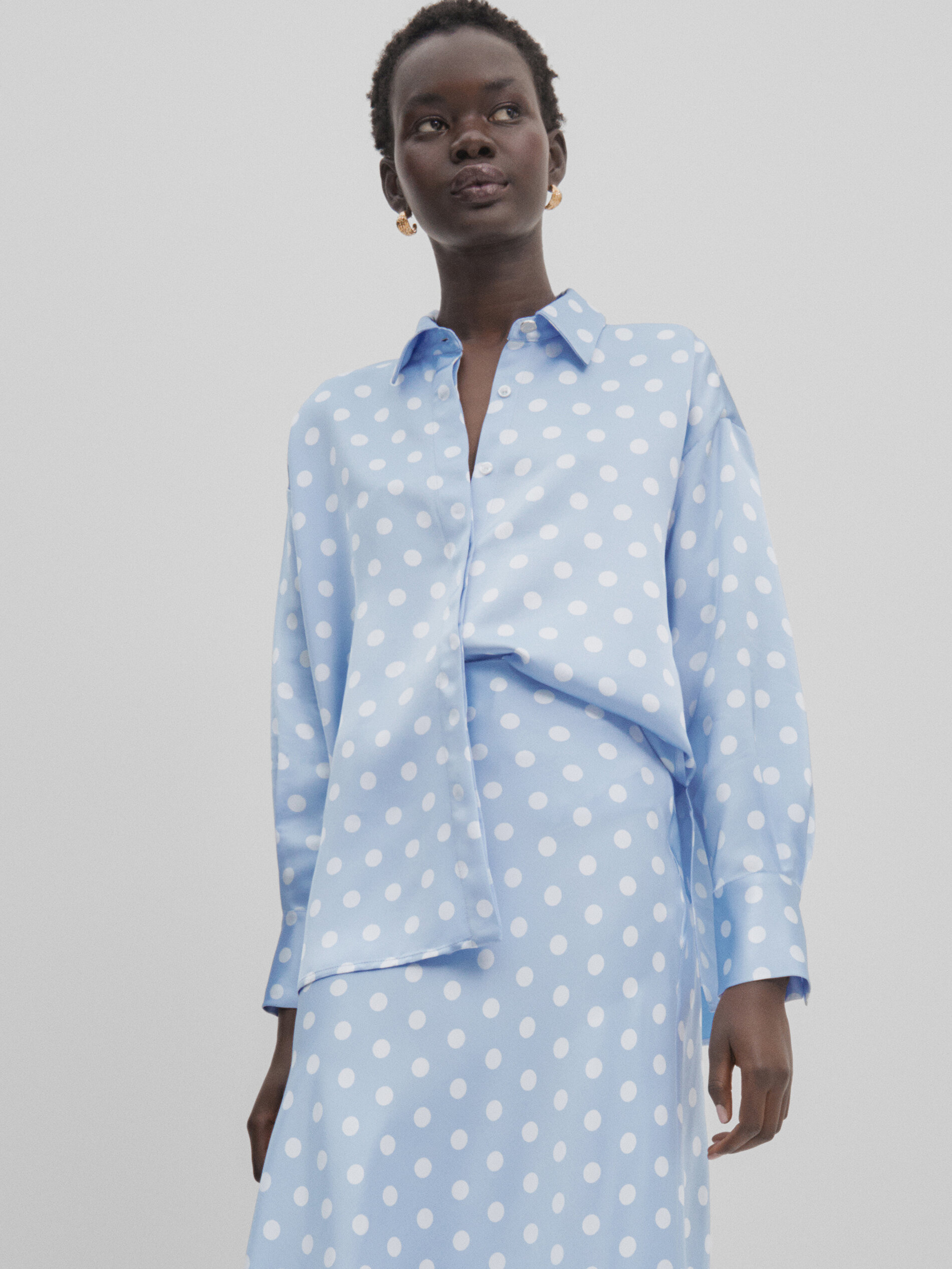 Polka dot dress massimo dutti outlet
