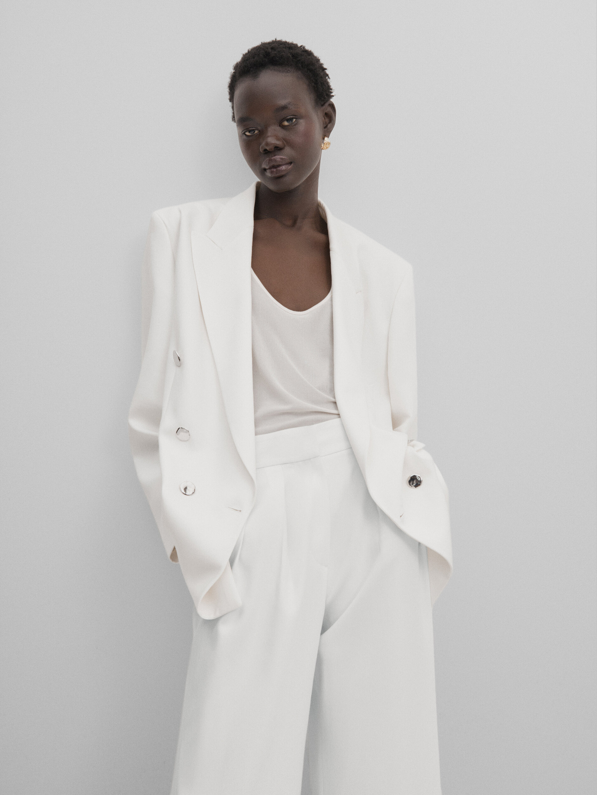 Massimo dutti sale white blazer