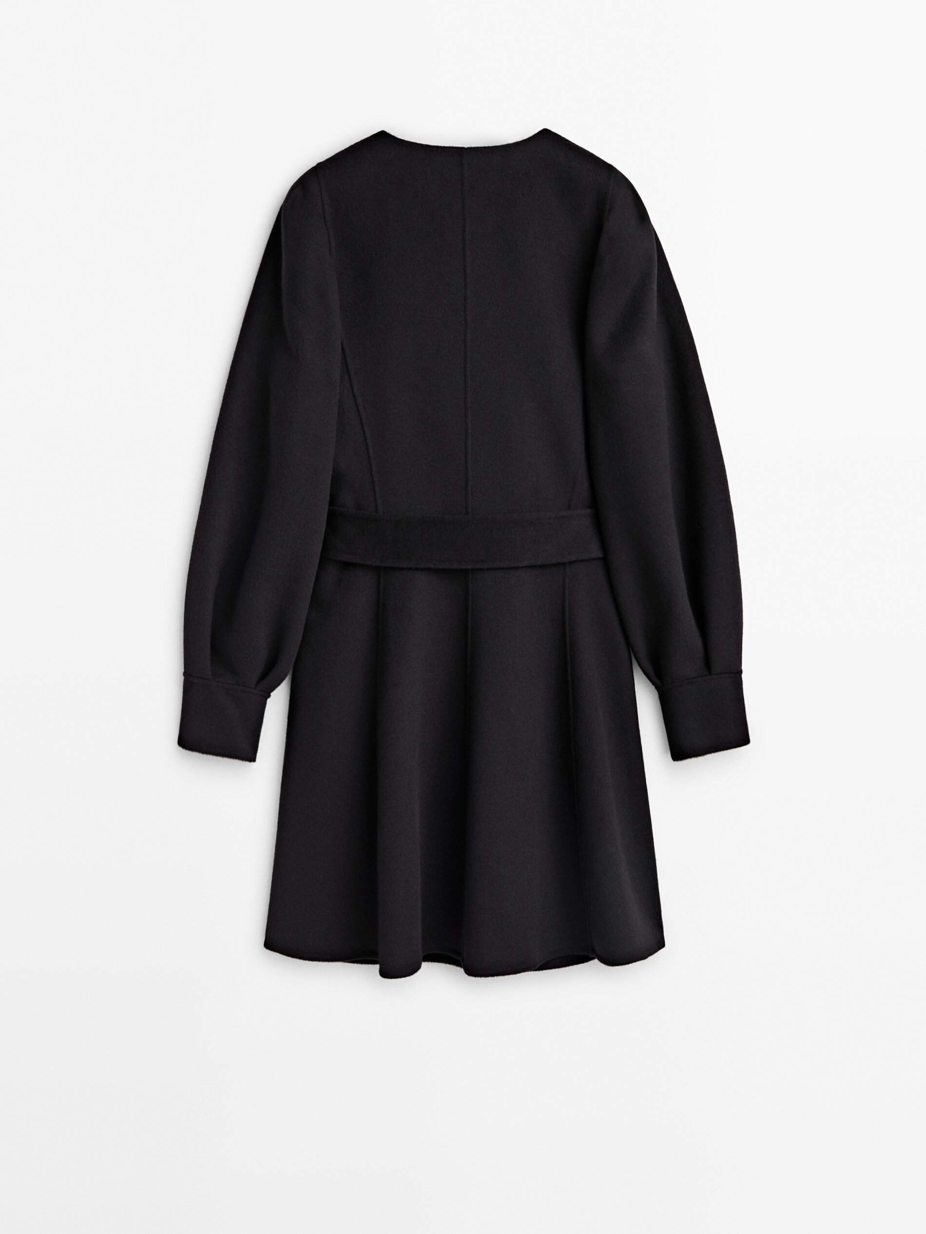 Belted peplum coat Studio Black Coats And Jackets Massimo
