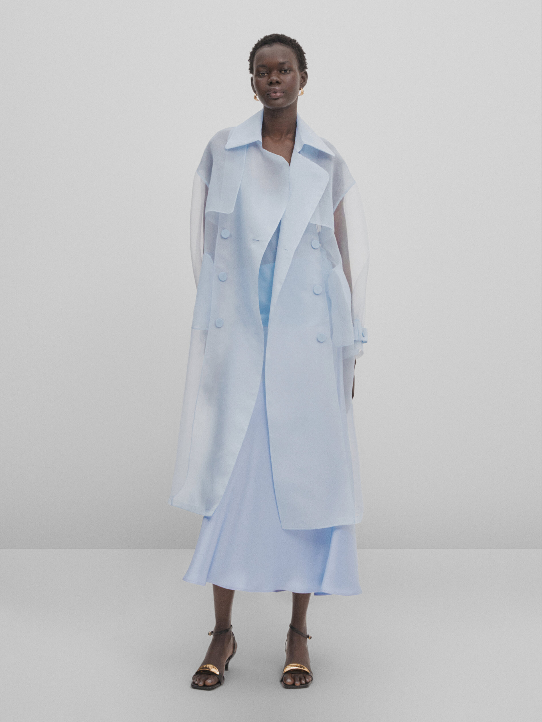 Massimo dutti blue outlet coat