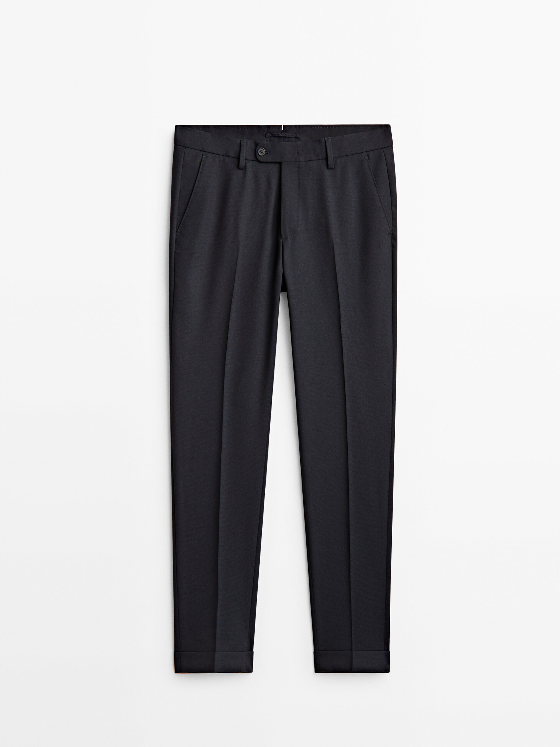 New Look slim suit trousers in dark grey texture | ASOS
