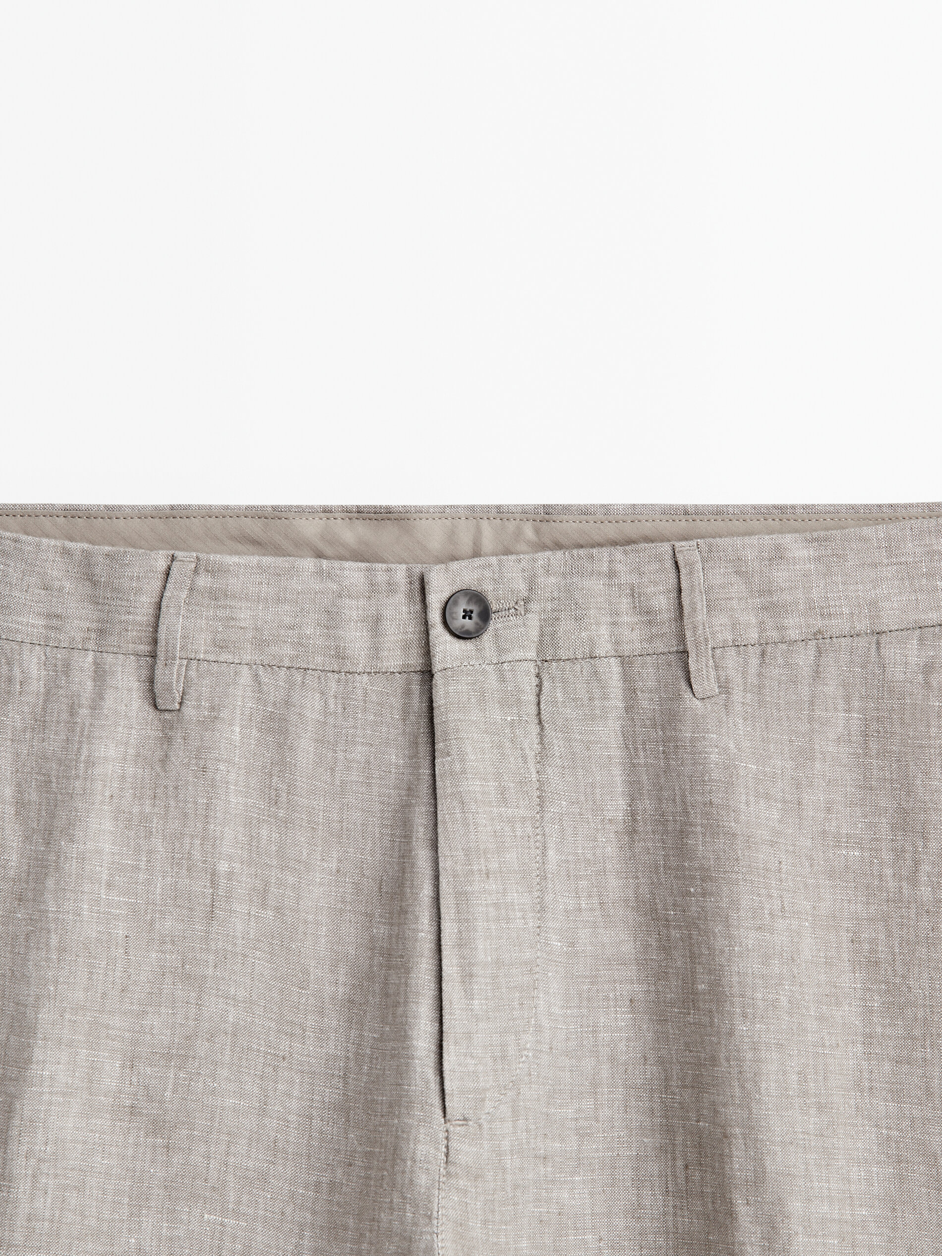 Men's Linen Natural (Khaki) Dress Pants - Island Importer