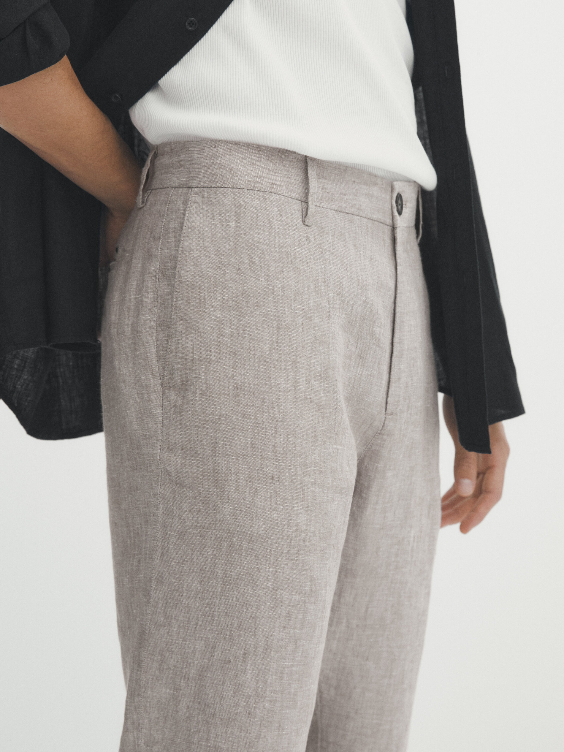 Massimo dutti linen trousers best sale