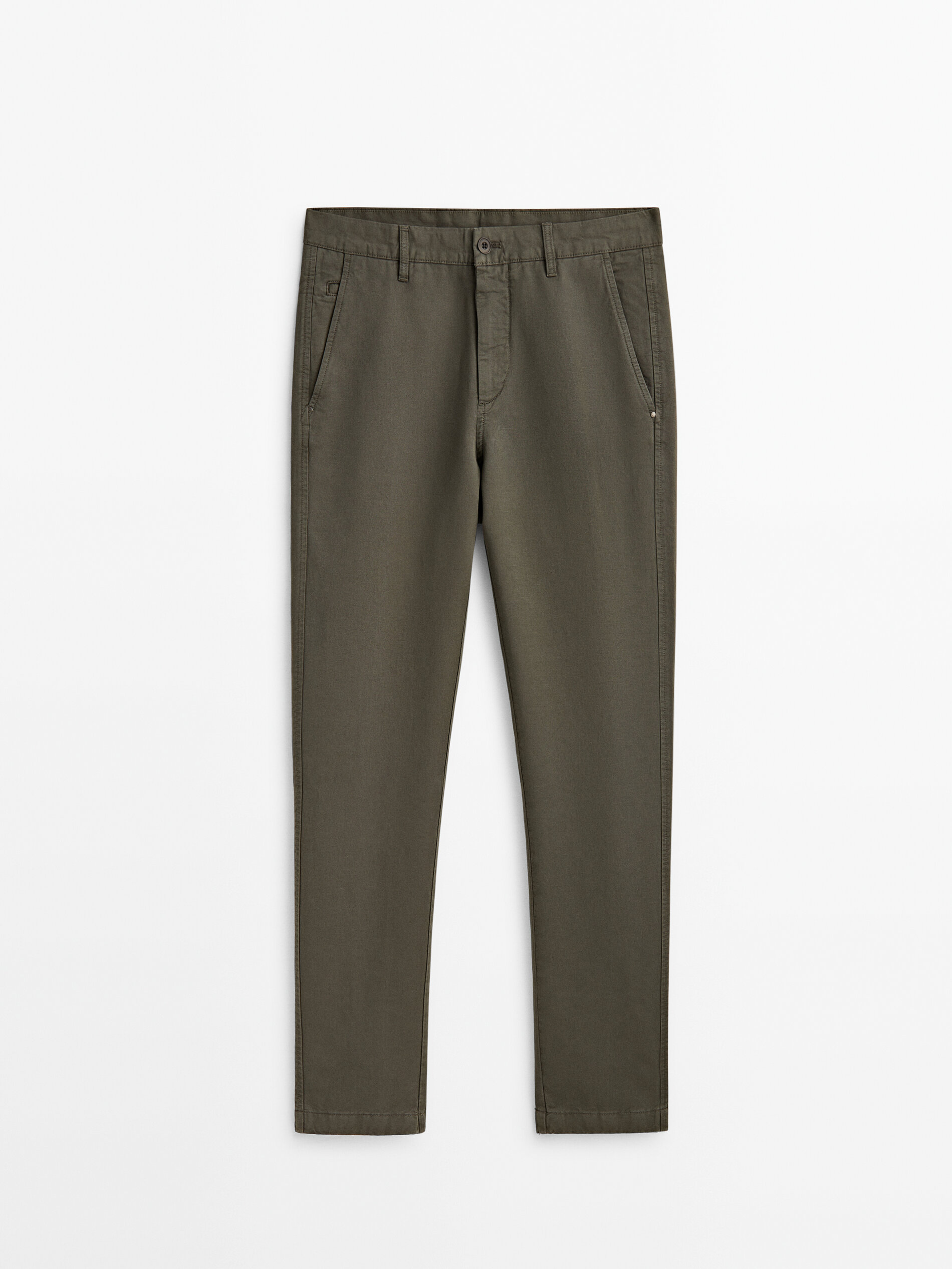 Pantalon lino discount hombre massimo dutti