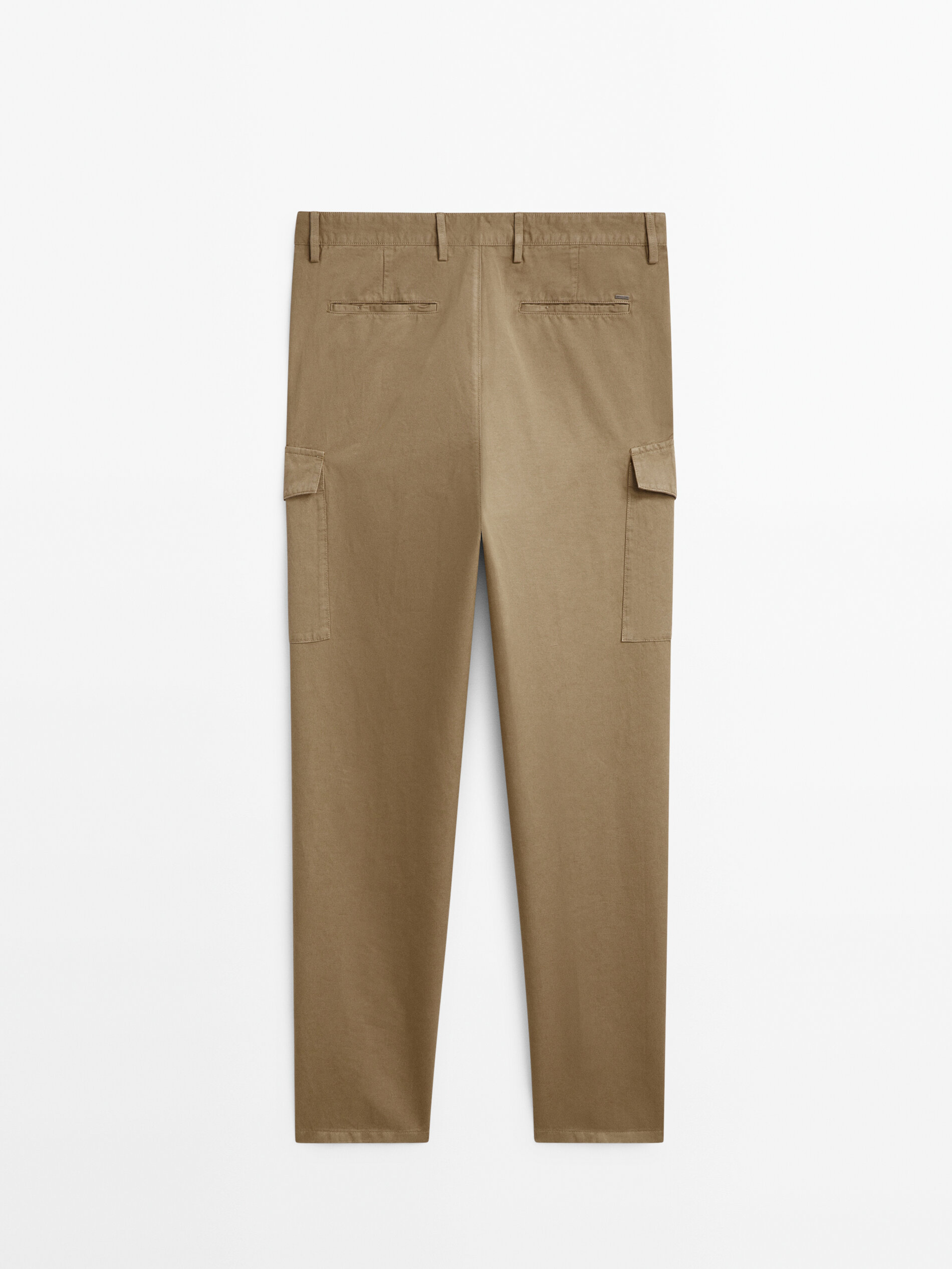 Relaxed fit cargo chino trousers