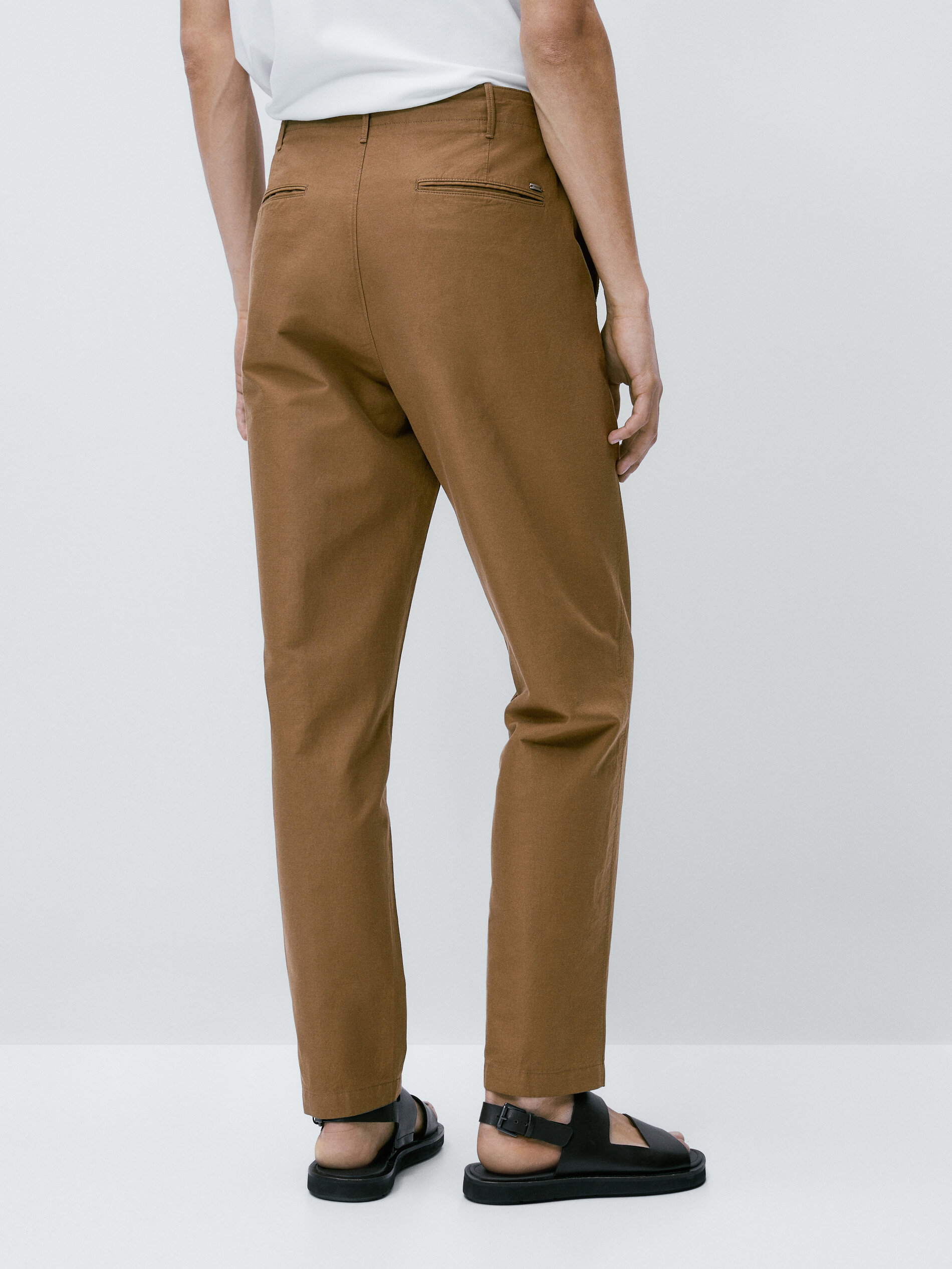 Chino cropped trousers on sale