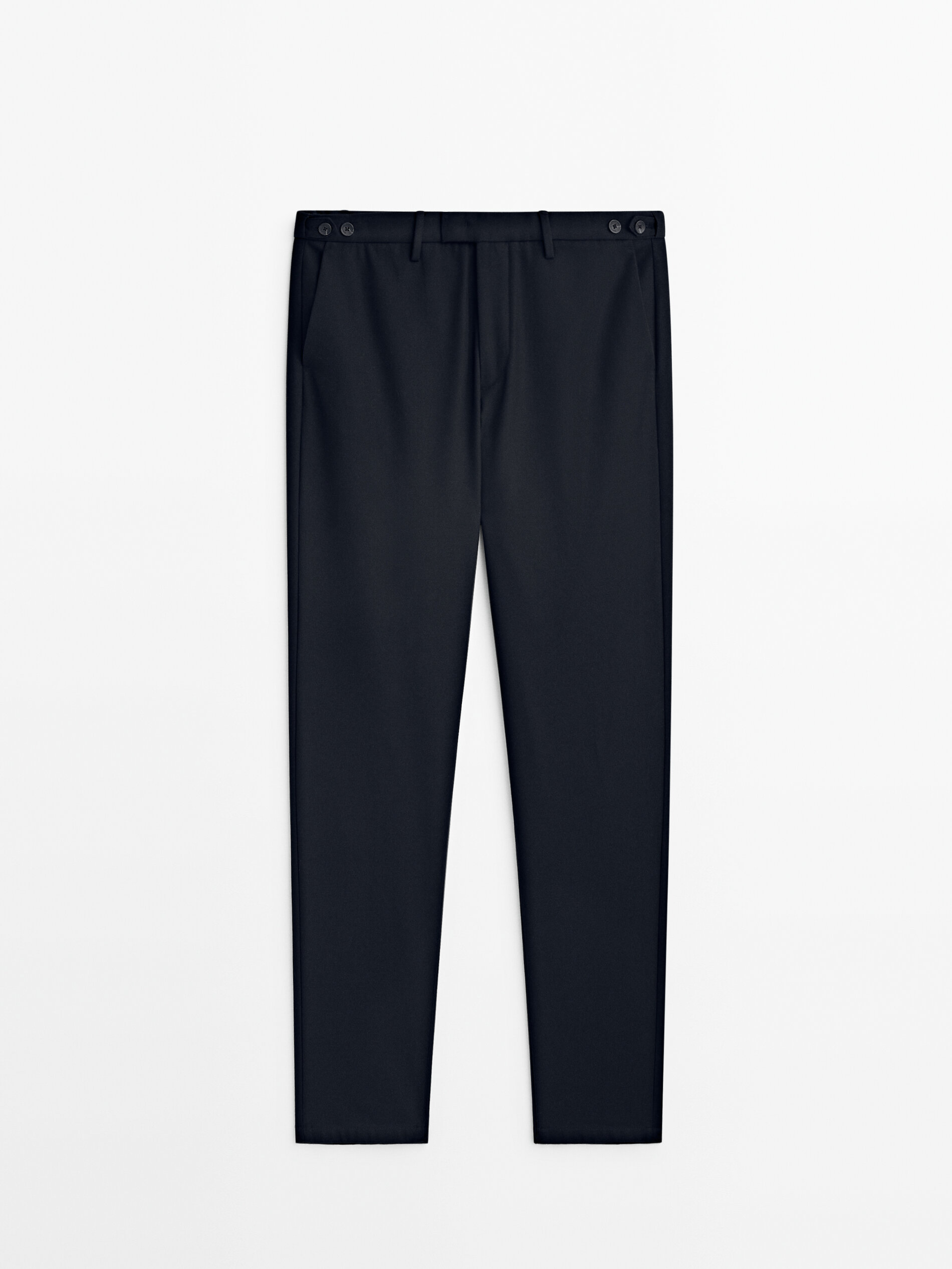 Relaxed fit chino trousers · Navy Blue, Black · Dressy | Massimo Dutti