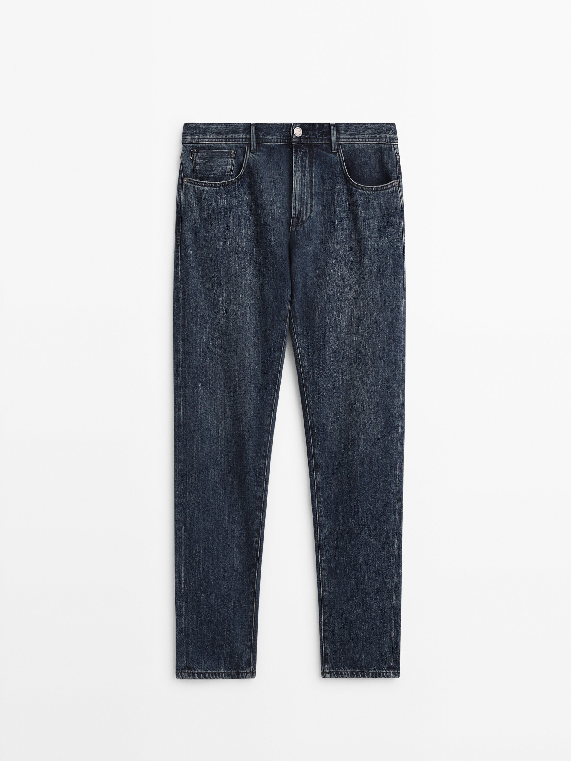 Tapered fit selvedge jeans · Indigo · Skirts | Massimo Dutti