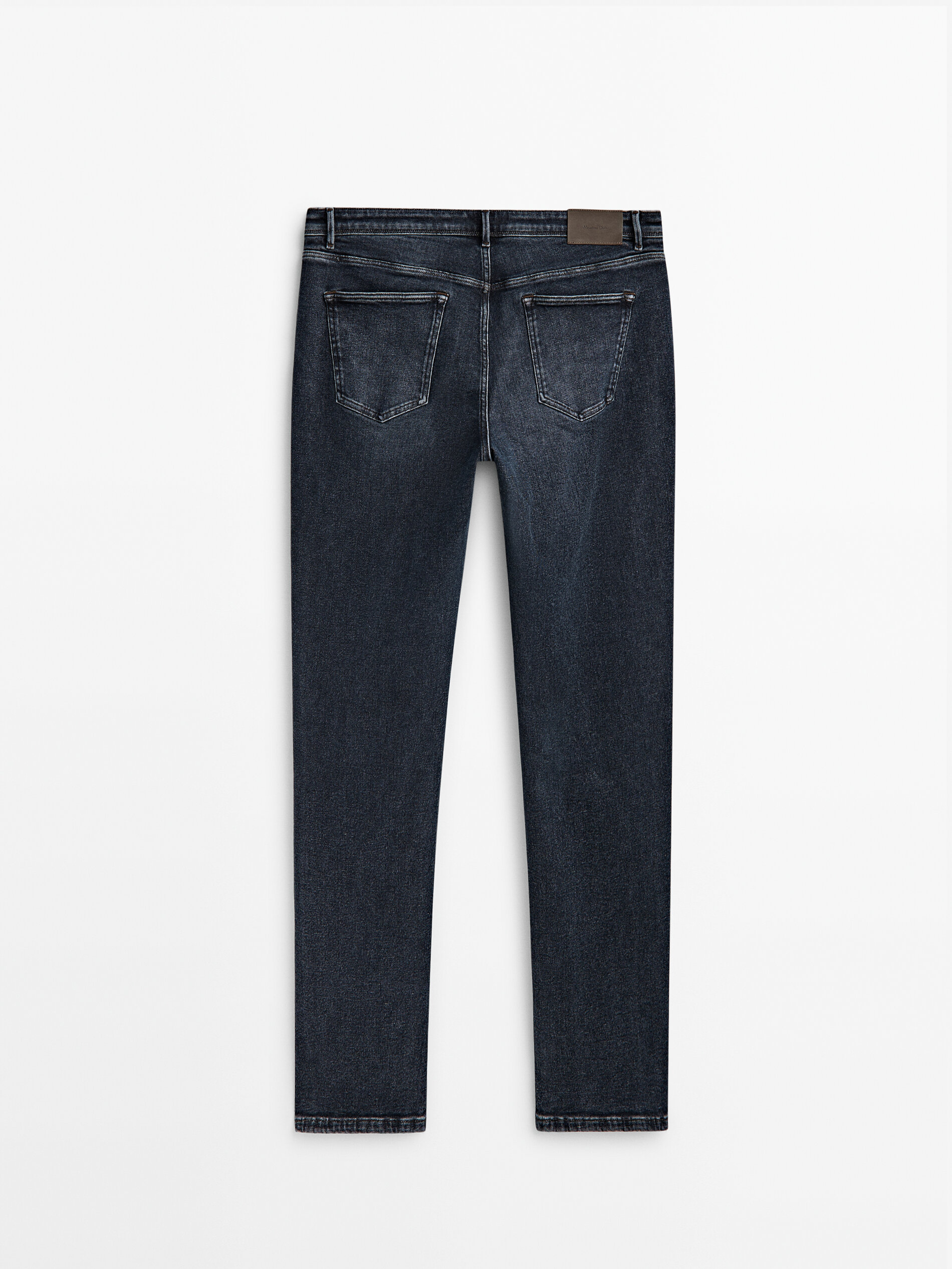 Jeans dirty wash regular fit ndigo Pantal n Massimo Dutti