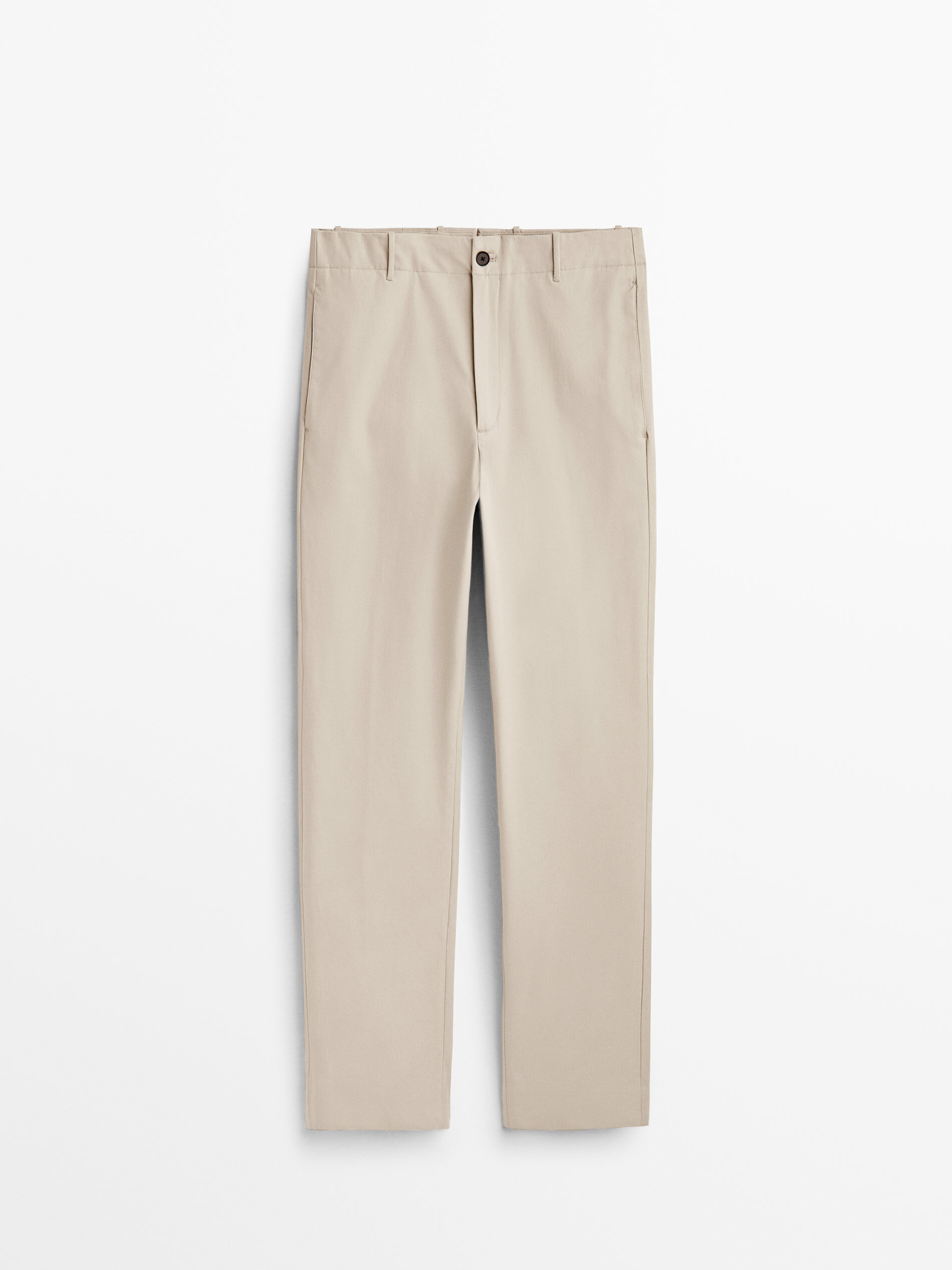 Straight fit cotton chinos Studio Sand Navy Blue Chocolate