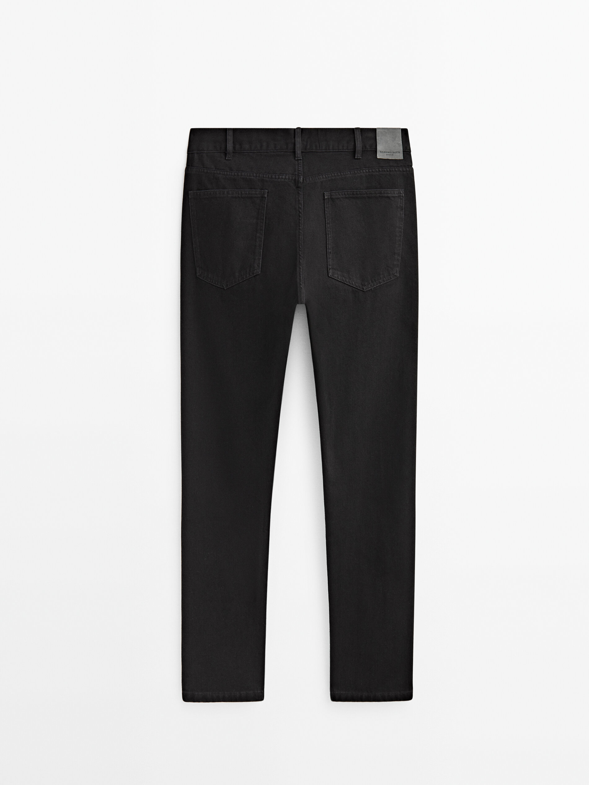 Jeans straight fit Negro Vestir Massimo Dutti