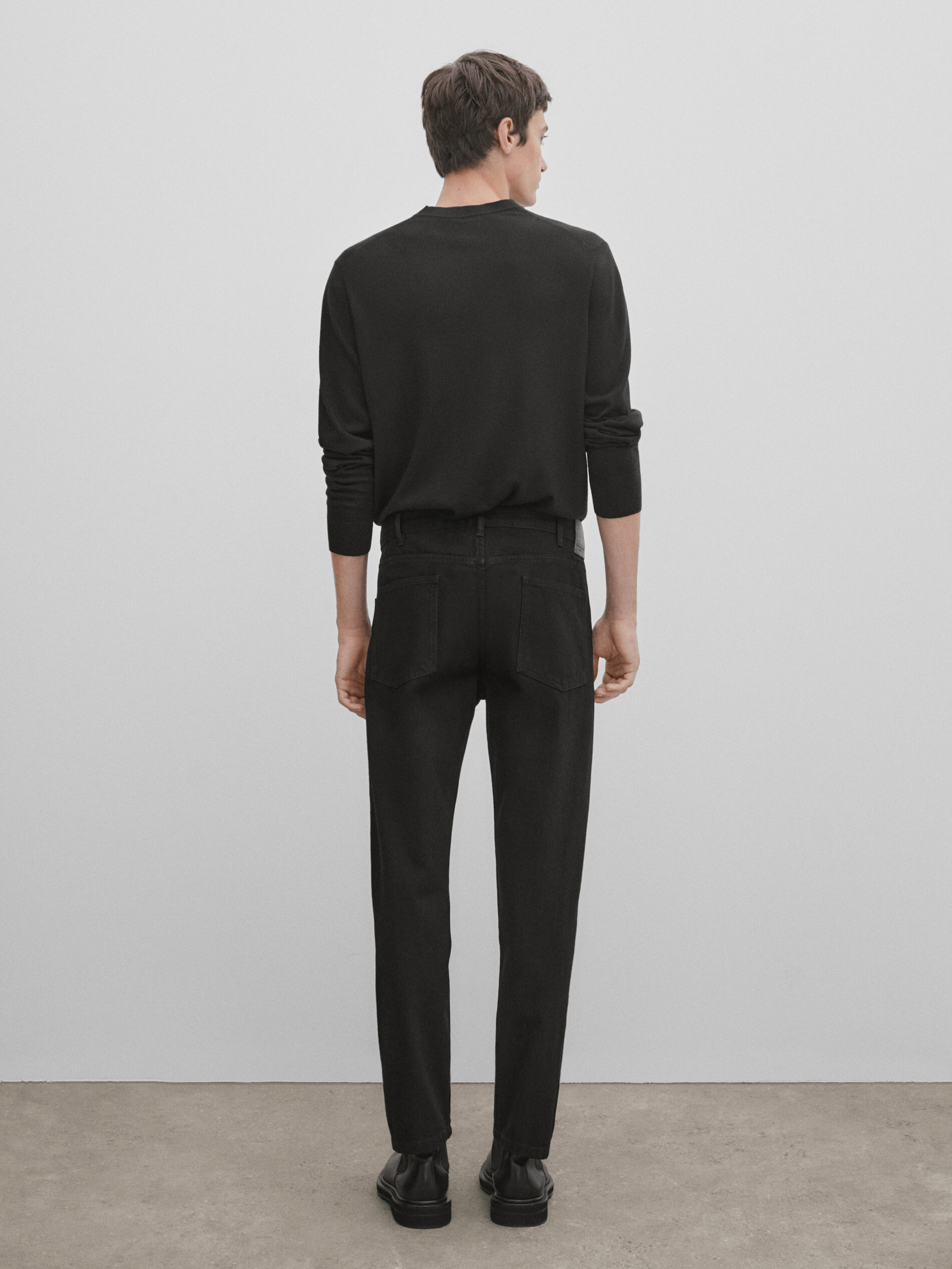 Straight fit jeans Studio Black Dressy Massimo Dutti