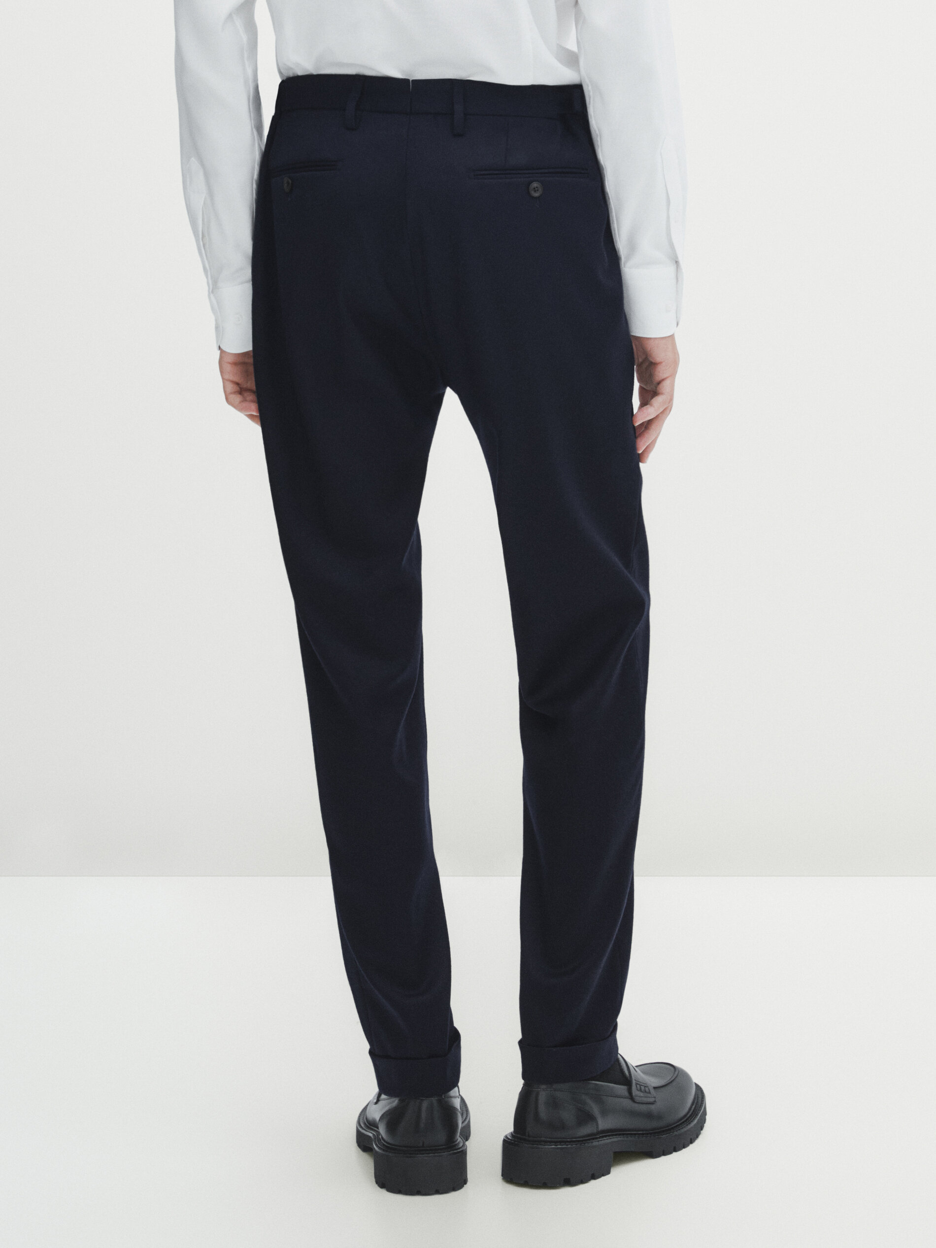 Mens flannel suit trousers 2025