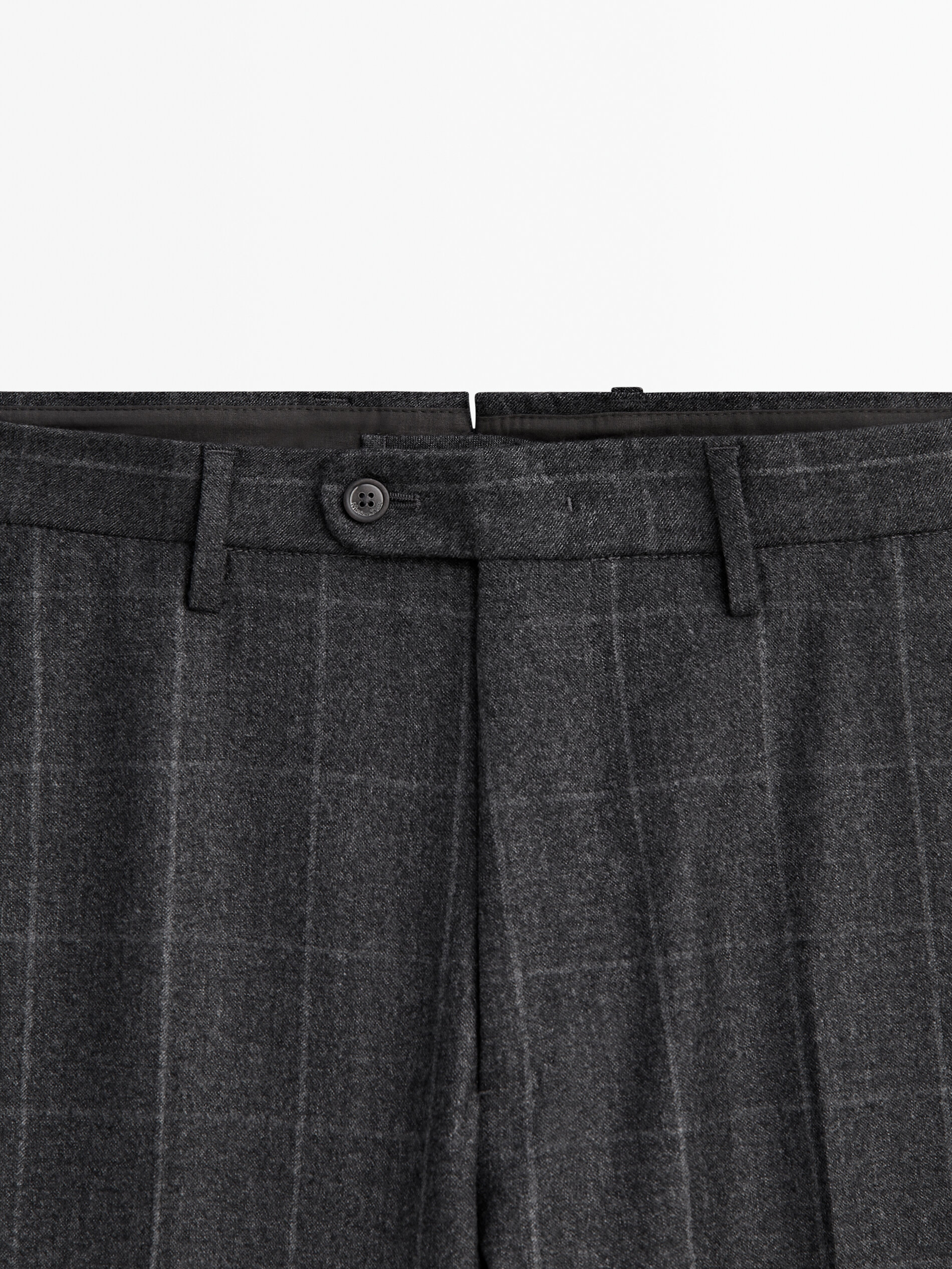 Jack Victor Men's Pablo Light Grey Wool Super 120's Flannel Trouser