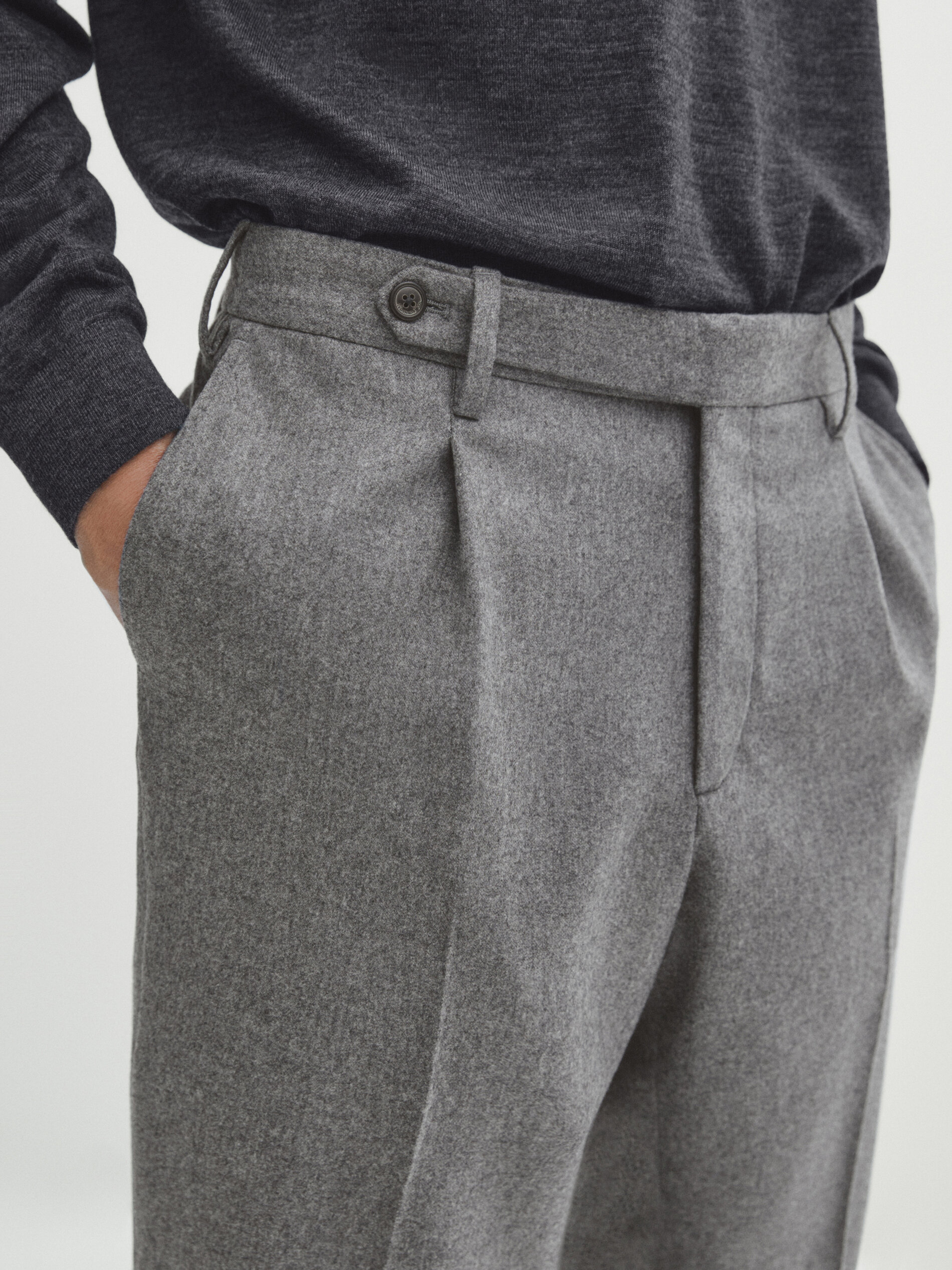 Pantalon franela 2024 hombre