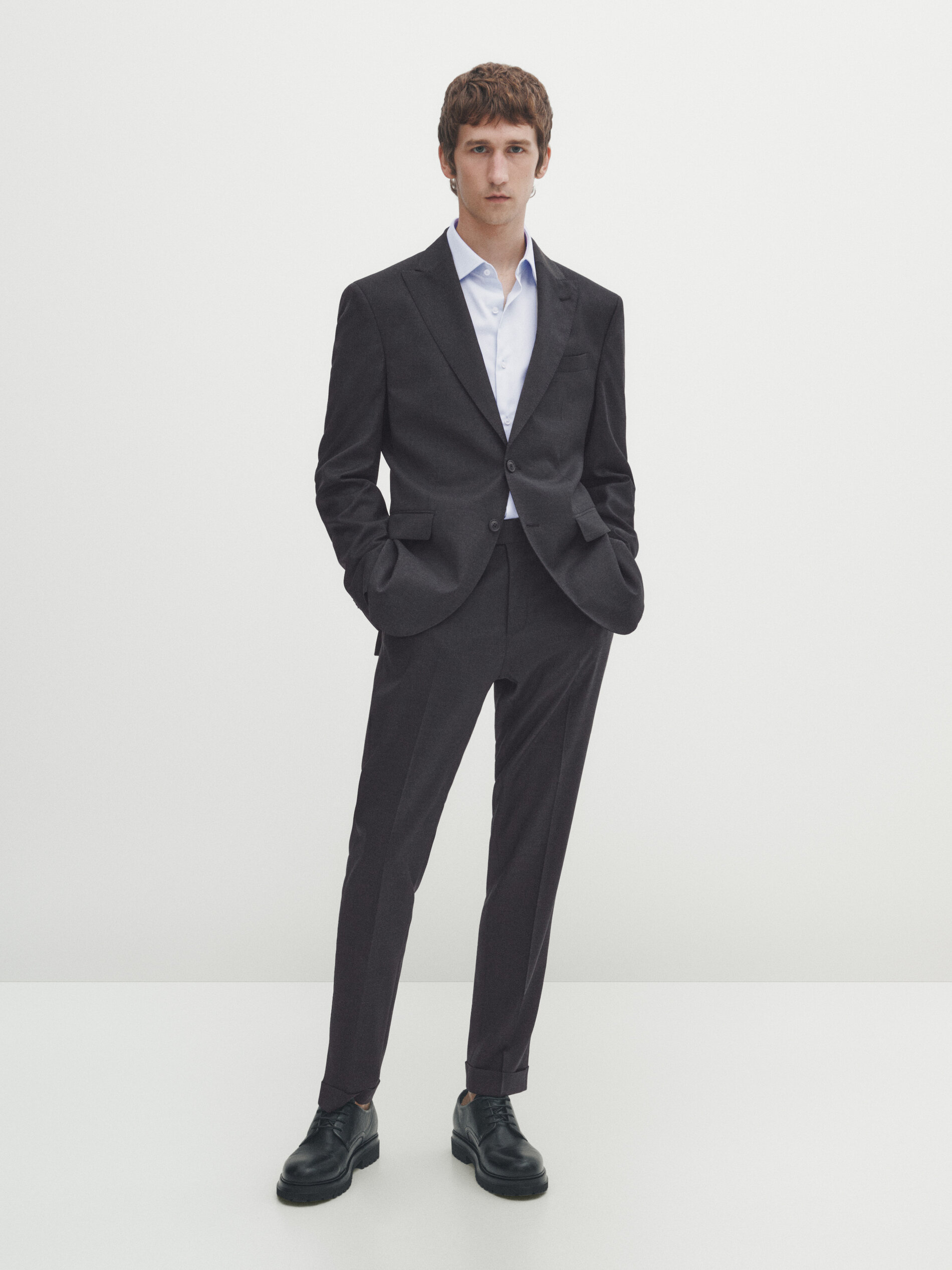 Grey Check Skinny Suit Trousers  New Look