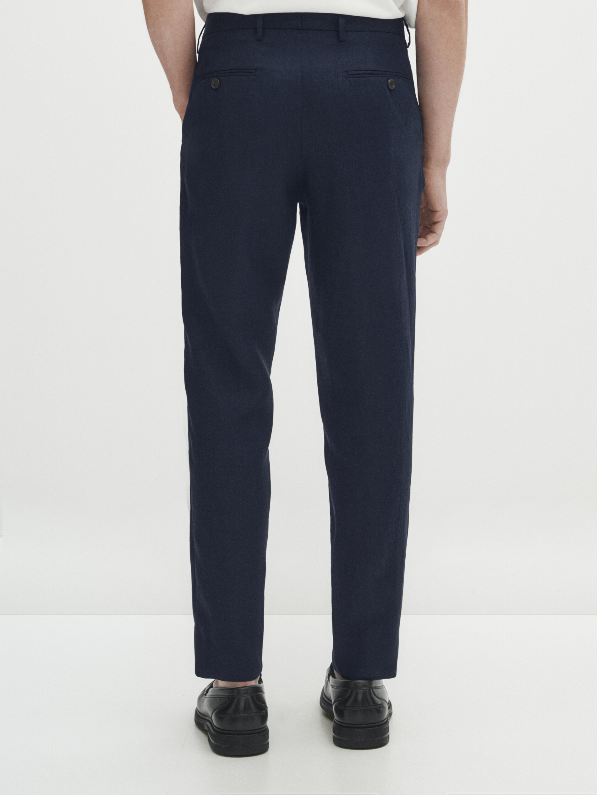 Pantalon lino hombre massimo dutti best sale