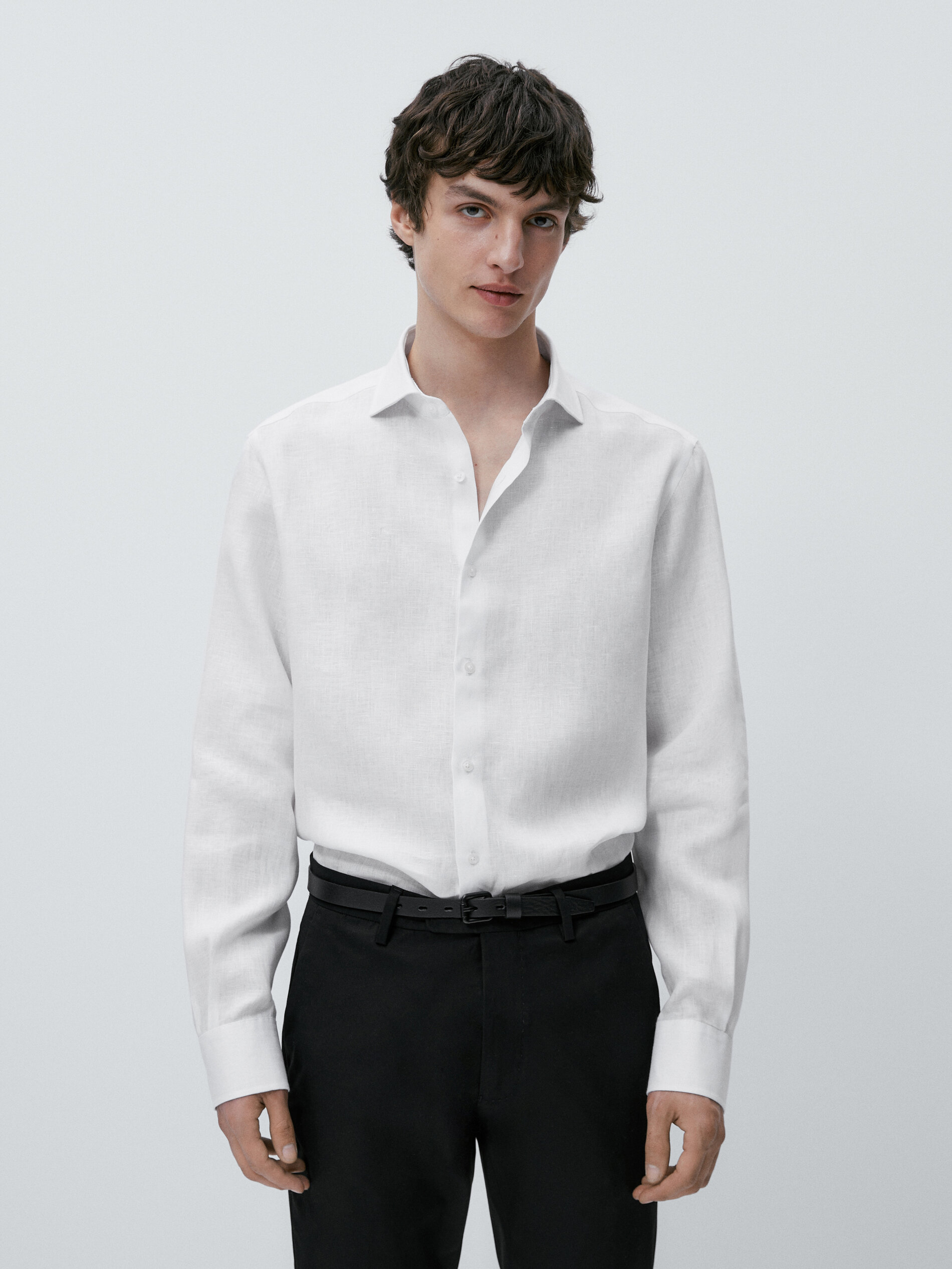 Camisa lino hombre massimo dutti top