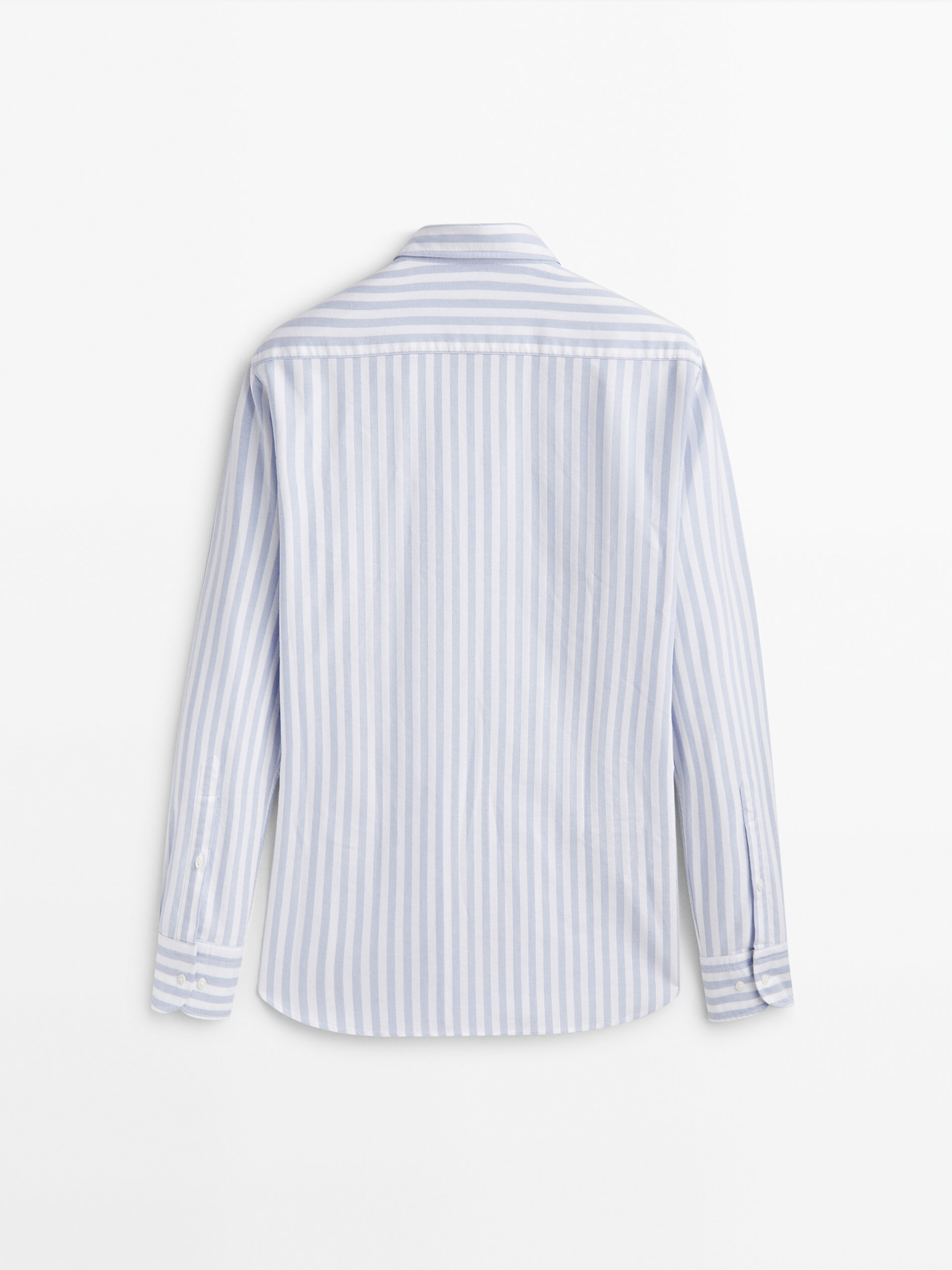 Soft wash regular fit striped Oxford shirt · Sky Blue · Shirts