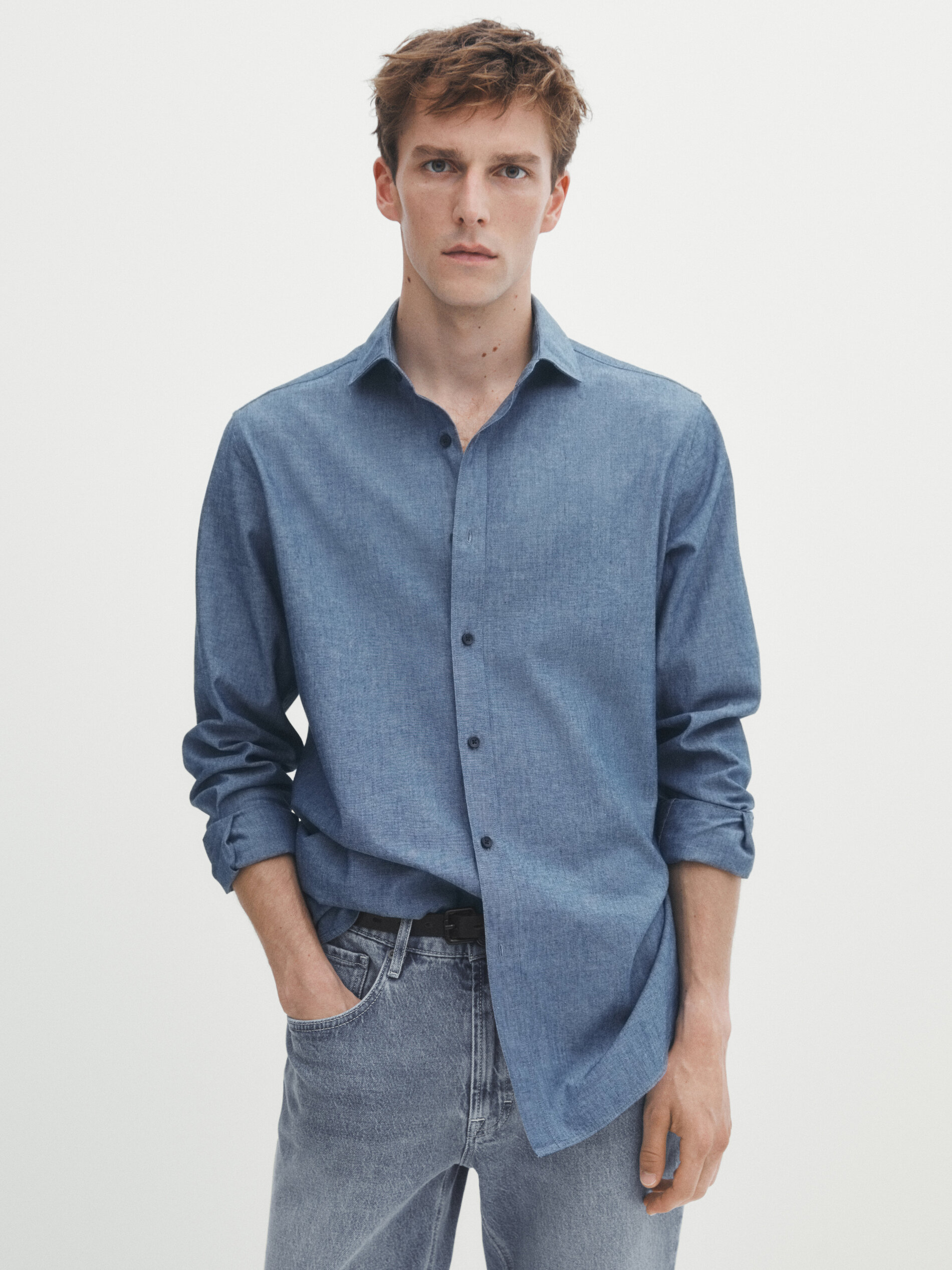 Massimo dutti camisa hot sale vaquera